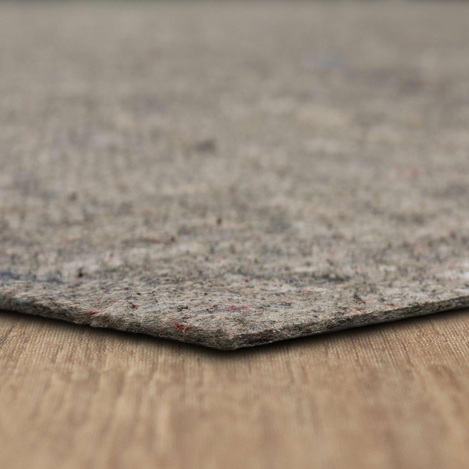 Karastan 5'x7' Reversible Pet Proof Rug Pad Gray: Skid-Resistant Carpet Pad, Rectangle, Polyester, 5x7 Rug Pad