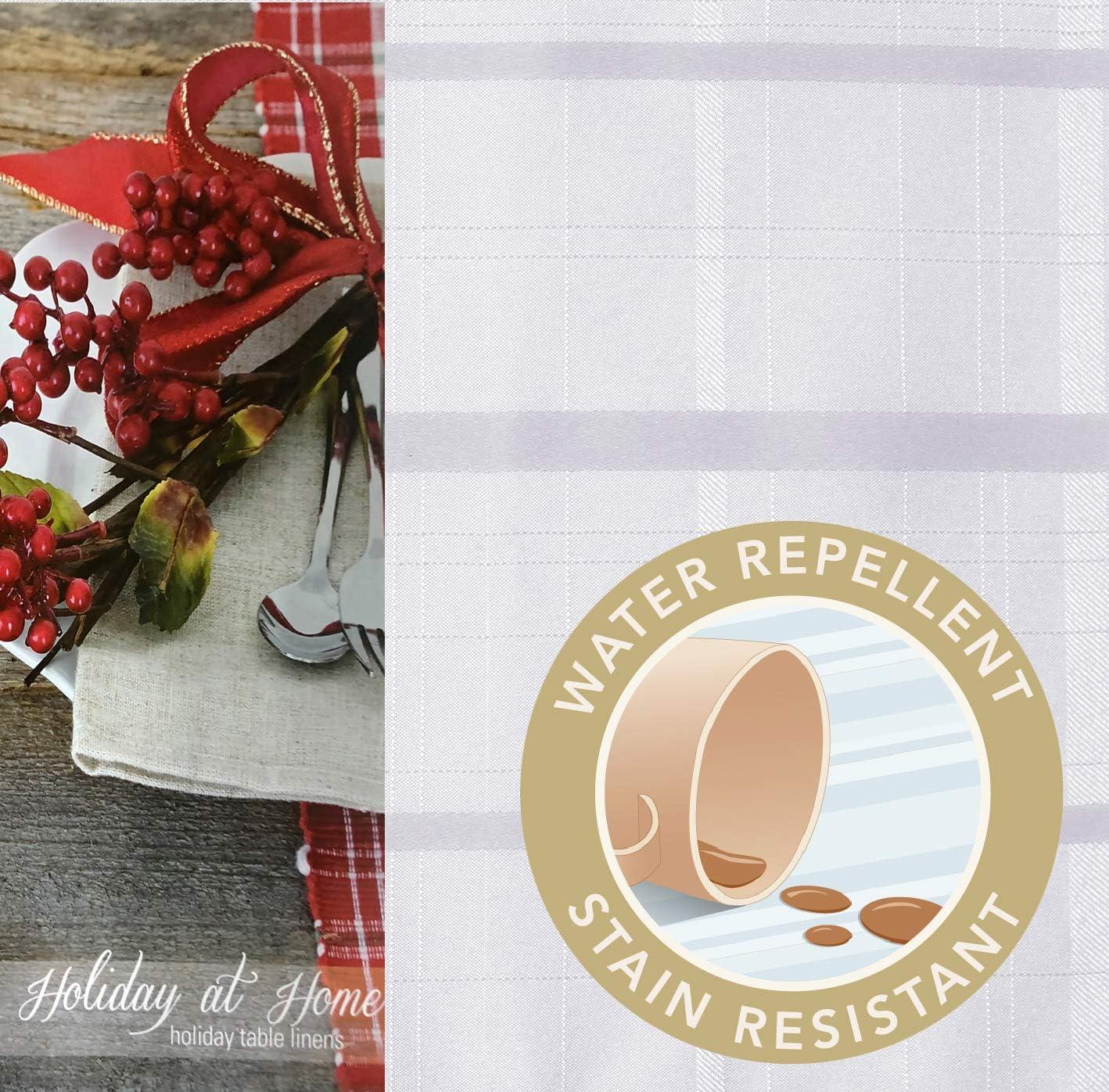 Elrene Elegance Plaid Stain Resistant Napkin Set of 4 - 17" x 17" - Elrene Home Fashions