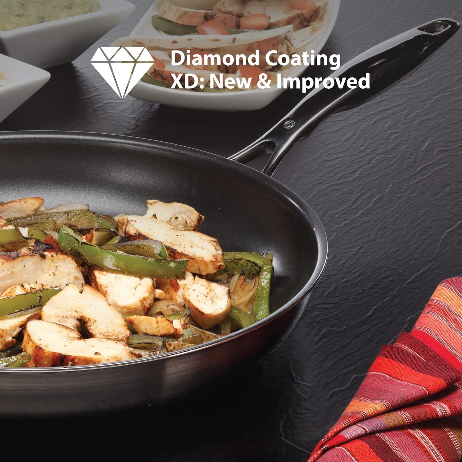 Swiss Diamond Swiss Diamond Prestige Stainless Steel Non-Stick Frying Pan with Lid
