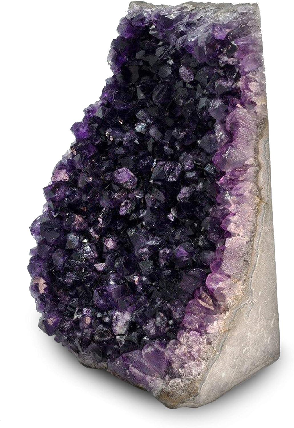 Large Natural Amethyst Deep Purple Quartz Geode from Uruguay