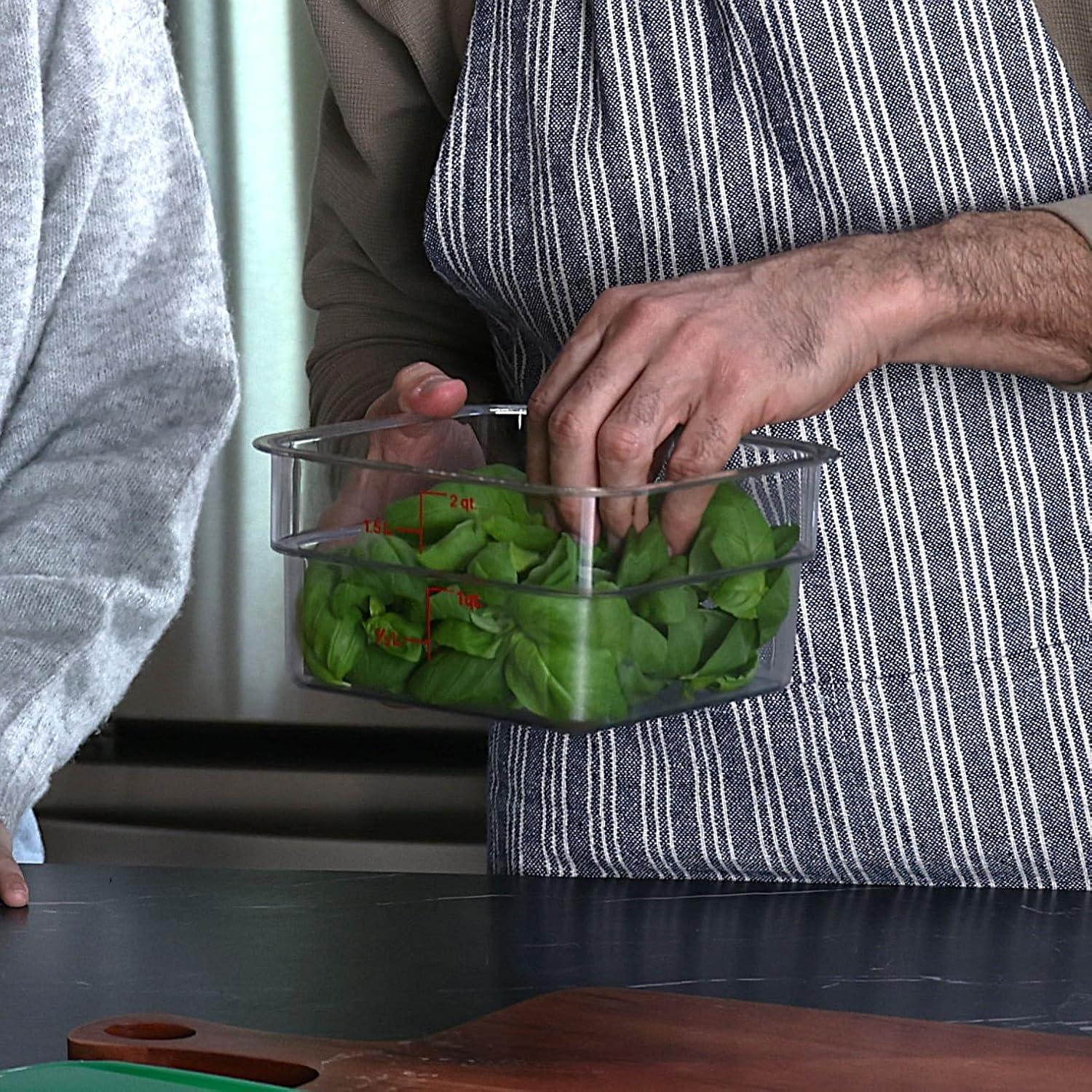 Clear Polycarbonate 2 Quart Stackable Food Storage Container