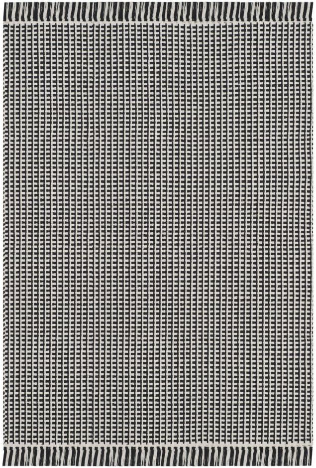 Montauk MTK340 Hand Woven Indoor Area Rug - Ivory/Black - 6'x6' - Safavieh