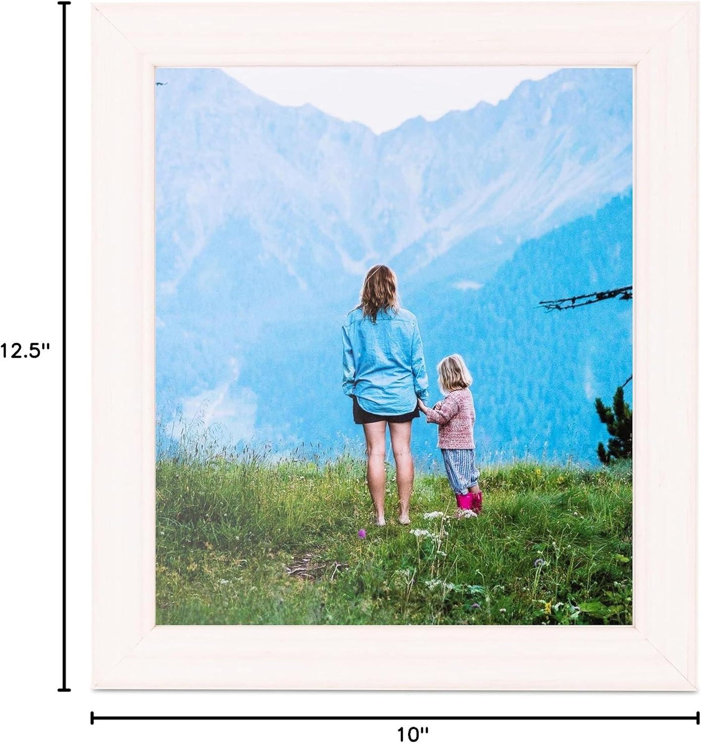 ArtToFrames 10x20 Inch White Picture Frame, This 1.5" Custom Wood Poster Frame is Off White Wash Barnwood Style Frame, for Your Art or Photos - Comes with Regular Glass, WOM0066-56673-YWHT-10x20