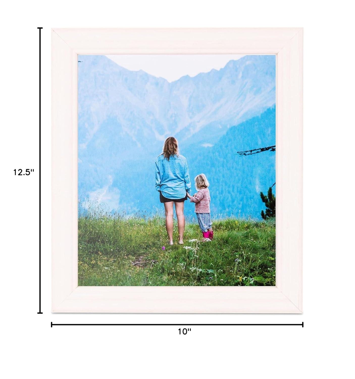 ArtToFrames 10x20 Inch White Picture Frame, This 1.5" Custom Wood Poster Frame is Off White Wash Barnwood Style Frame, for Your Art or Photos - Comes with Regular Glass, WOM0066-56673-YWHT-10x20