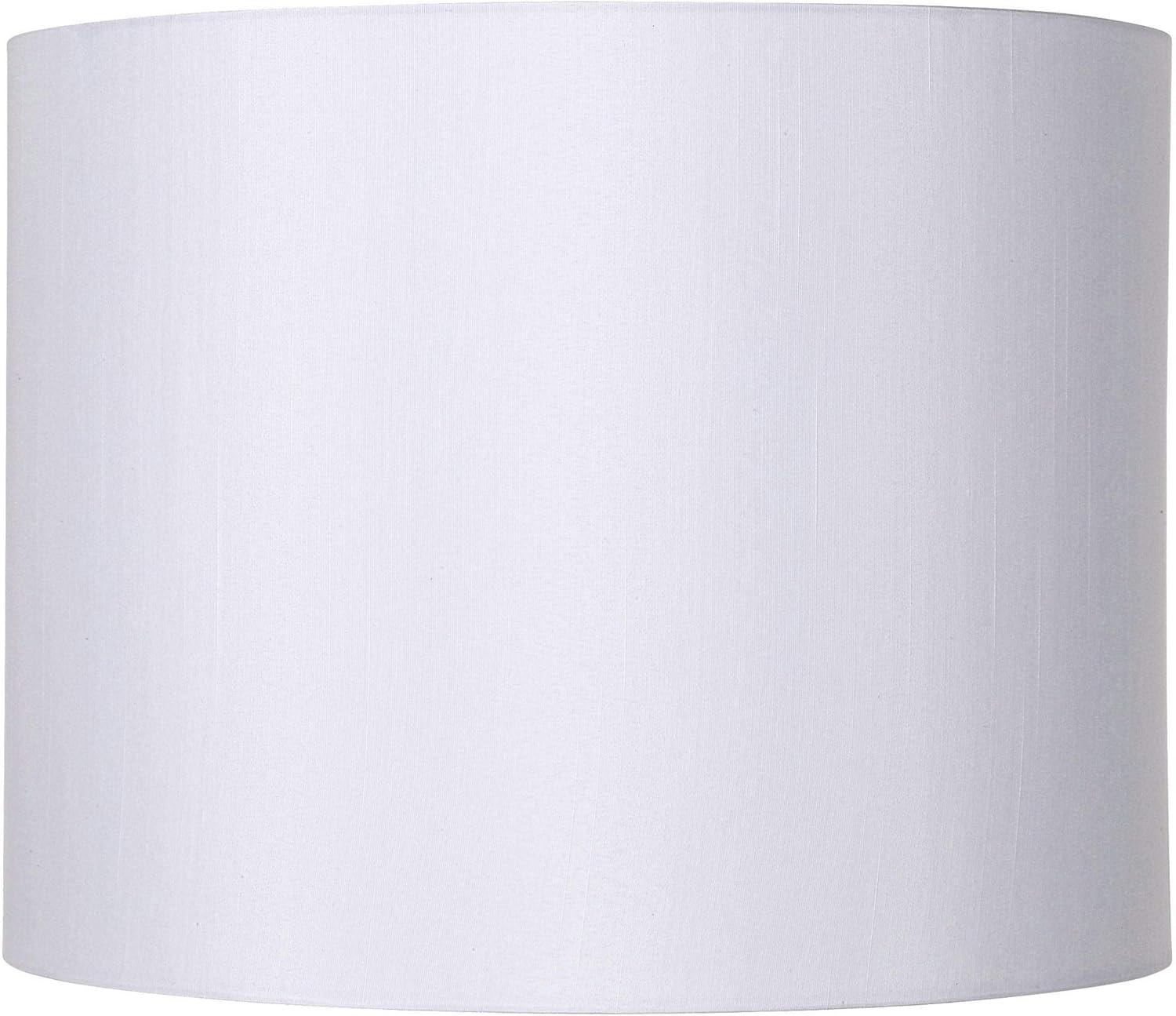 Elegant White Polyester Drum Lamp Shade 14"x14"x11"