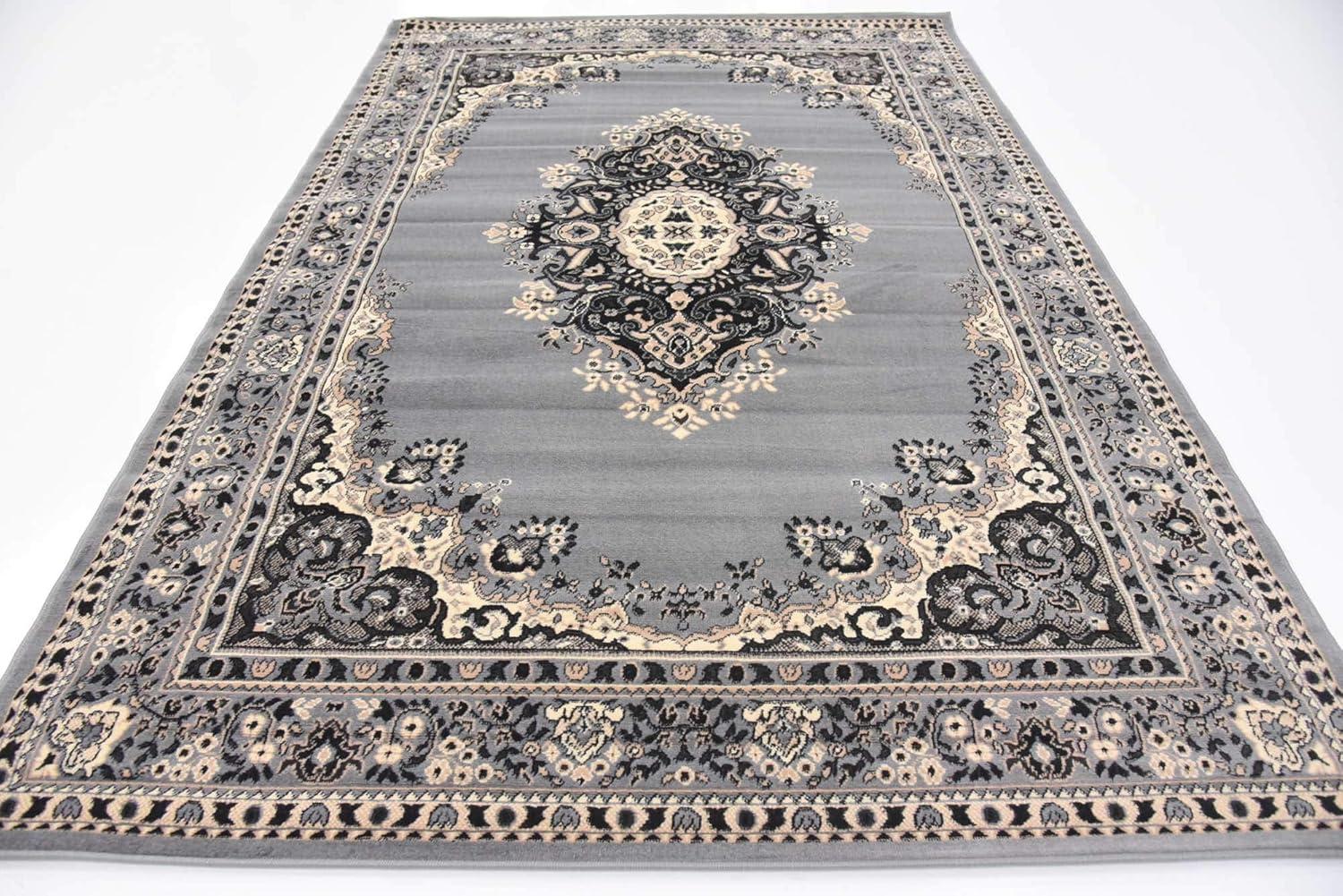 Rugs.com Amaya Collection Rug – 6' x 9' Ivory Medium Rug Perfect For Bedrooms, Dining Rooms, Living Rooms