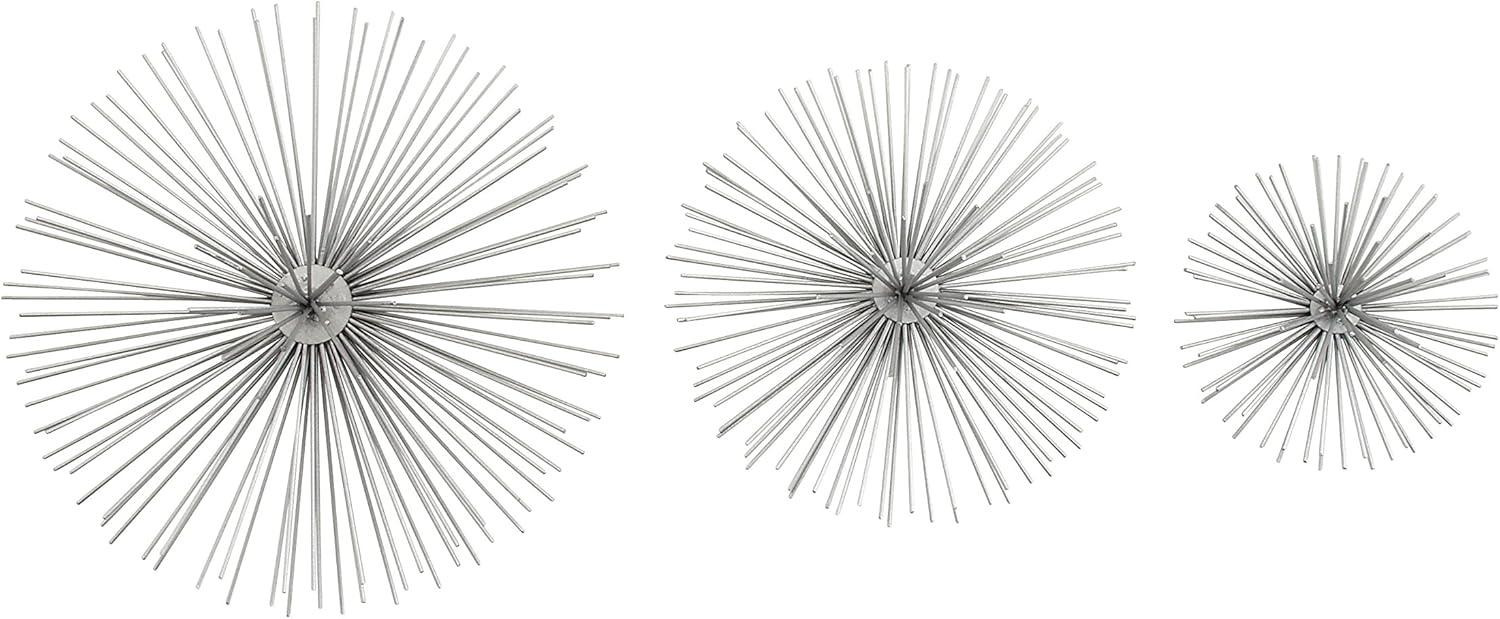 Metal 3D Short Spike Starburst Home Wall Decor