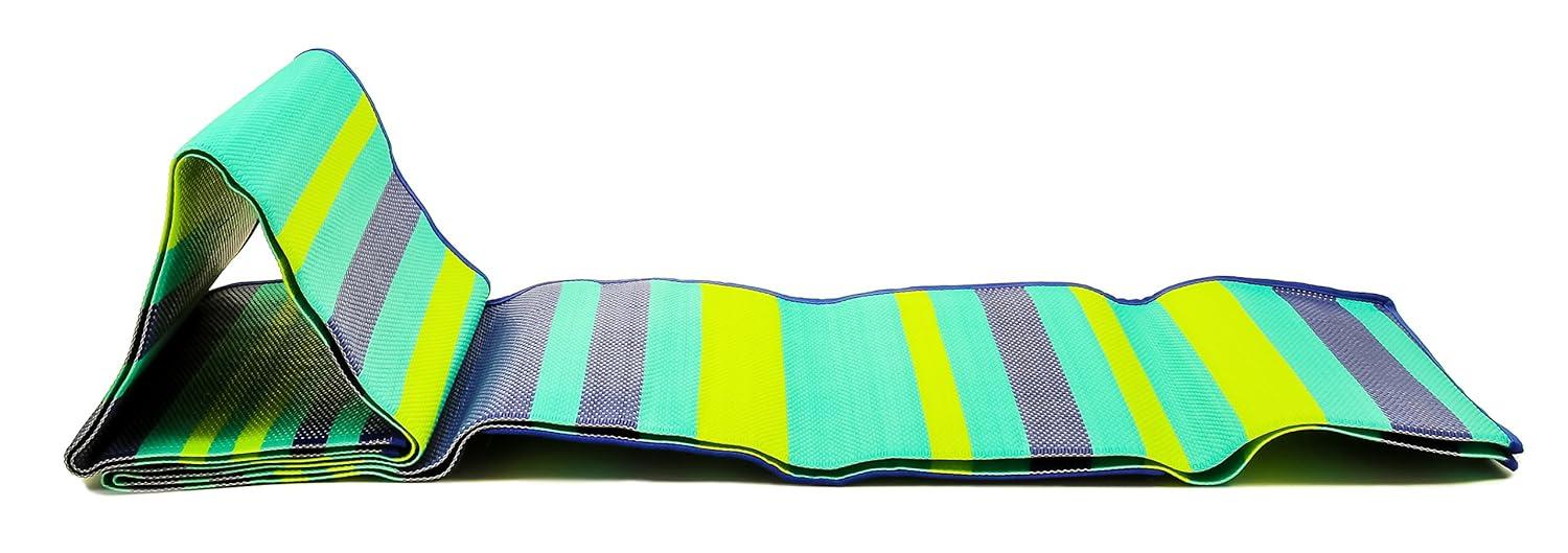 Camco 42806 Handy Mat 60" X 78" Outdoor Mat With Strap (Green/Turquoise)