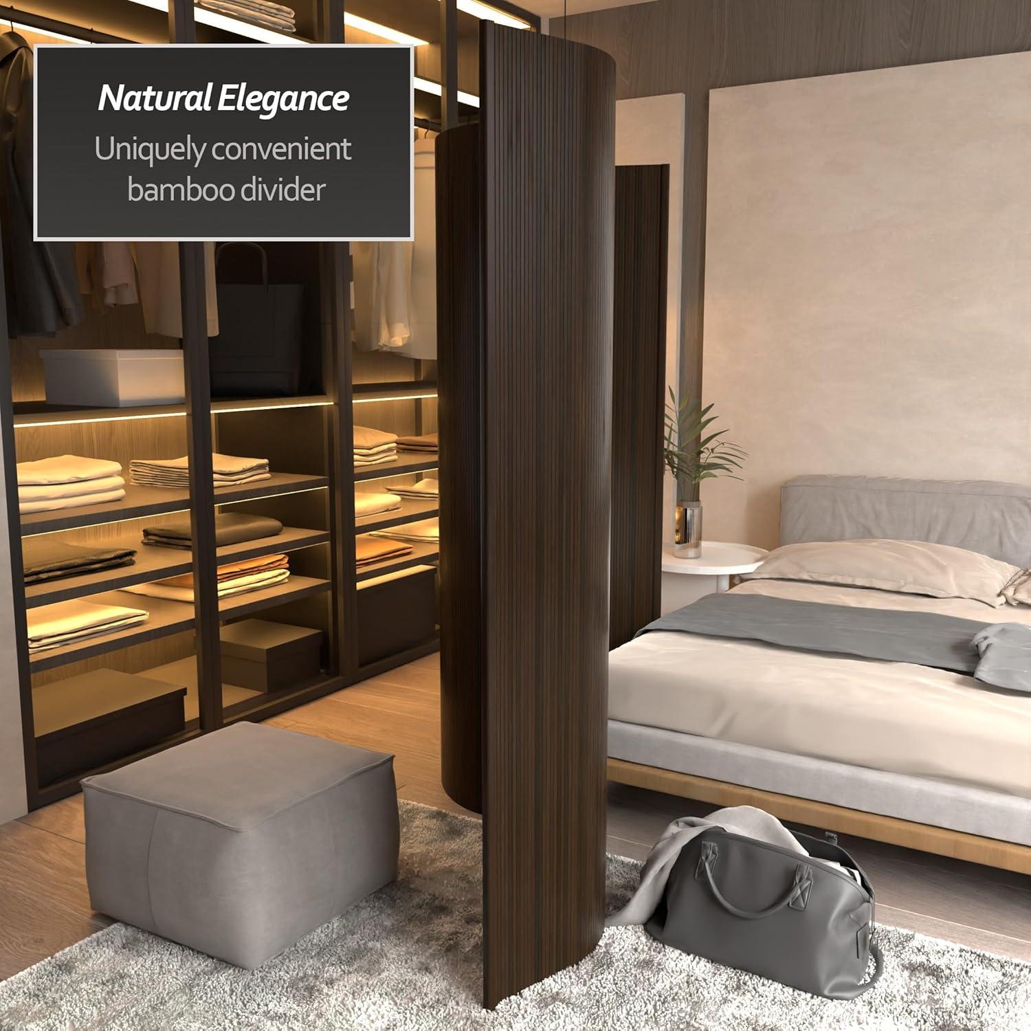 6 ft. Tall Bamboo Wave Screen - Dark Mocha