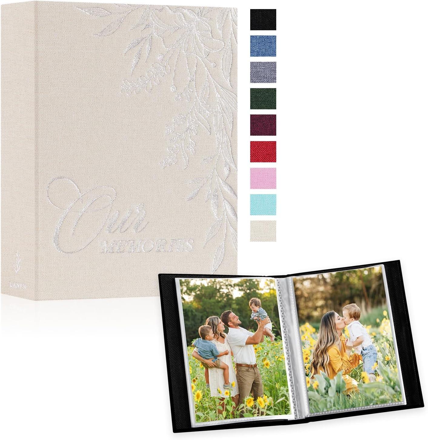BEACHWATER POOL & SPA, LLC Photo Album 4X6 1000 Pockets, Extra Large Capacity Linen Cover Picture Albums Holds 1000 Horizontal And Vertical Photos