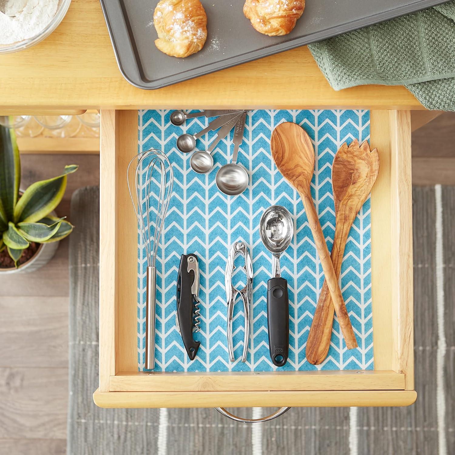 Design Imports Herringbone Print Liner (Set of 6)