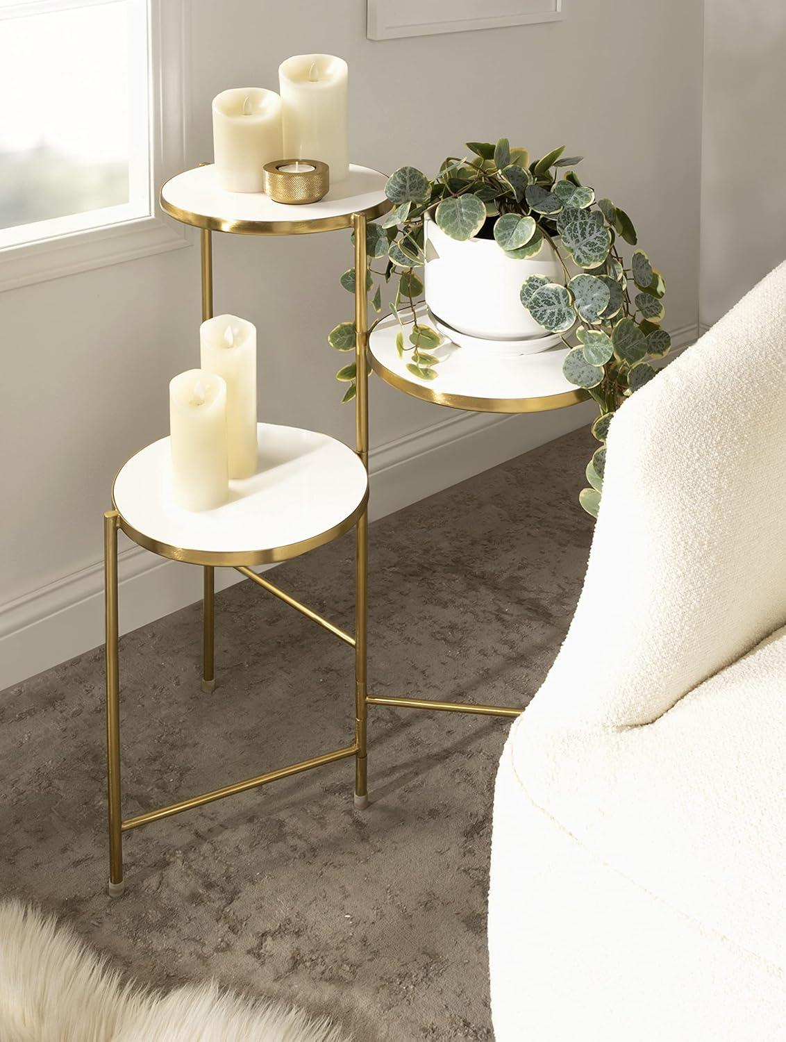 Kate and Laurel Fields Tri-Level Metal Plant Stand