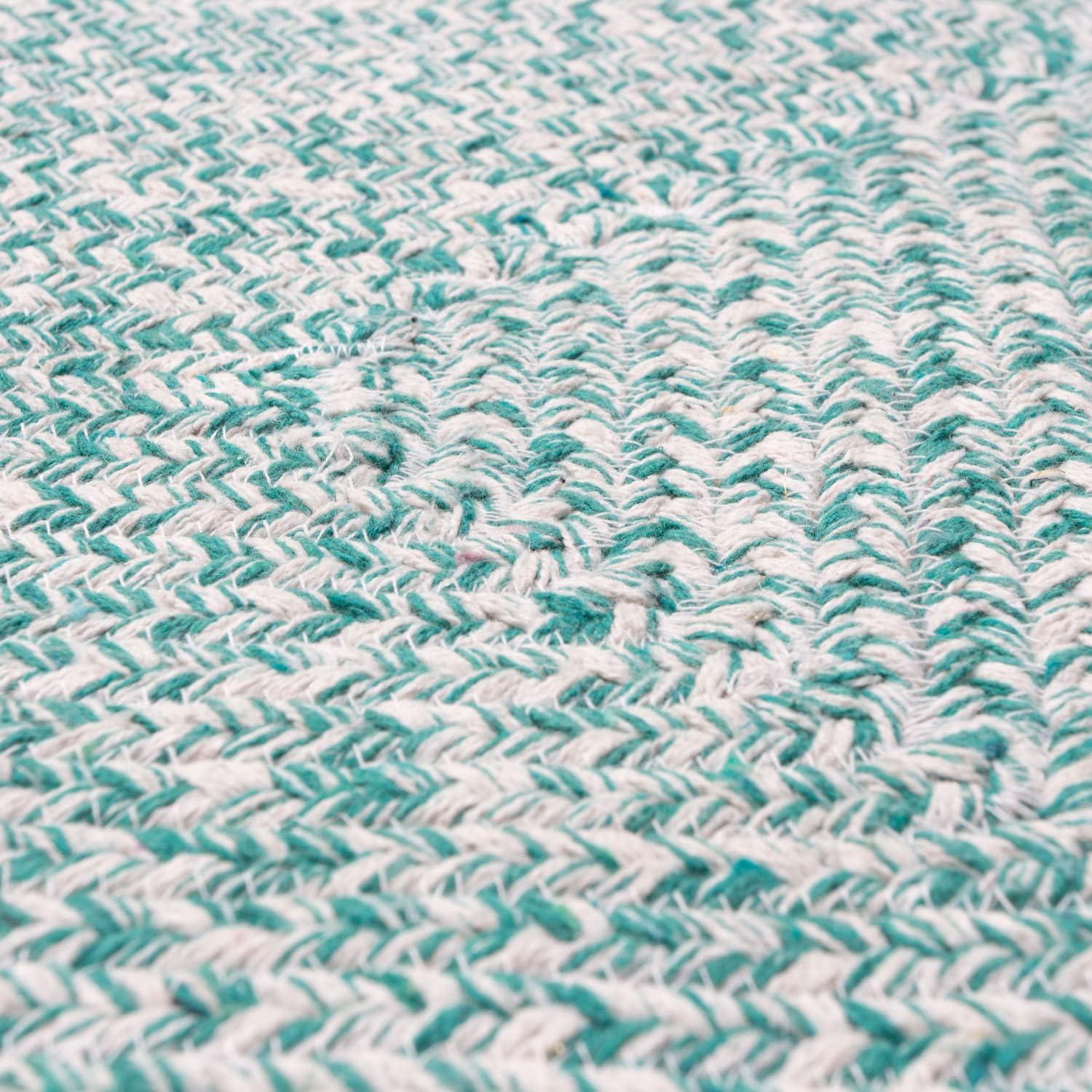 Hand Braided Farmhouse Green Reversible Area Rug