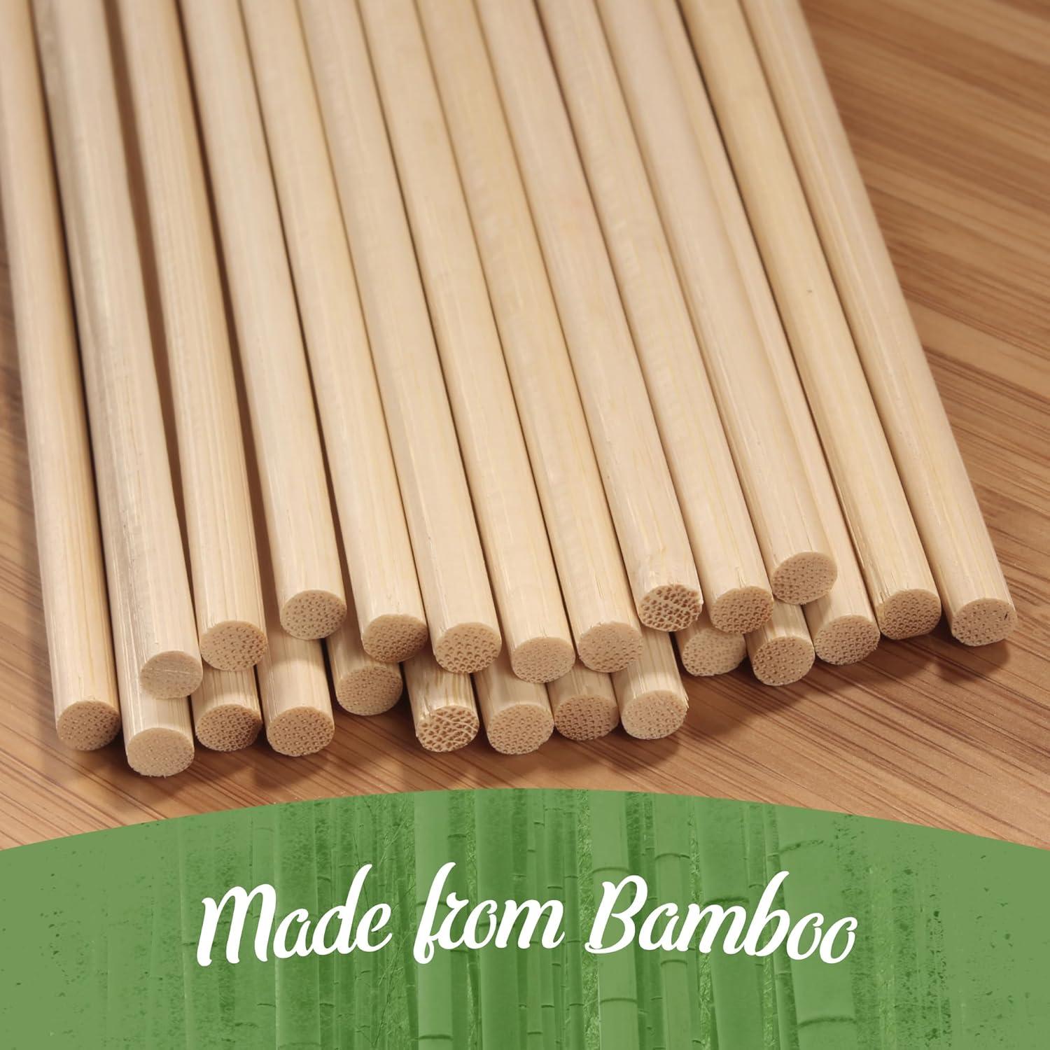 BambooMN 5mm Semi-Point Multipurpose Bonfire Roasting Bamboo Skewers - 24" (61cm) - 1,000 Pieces