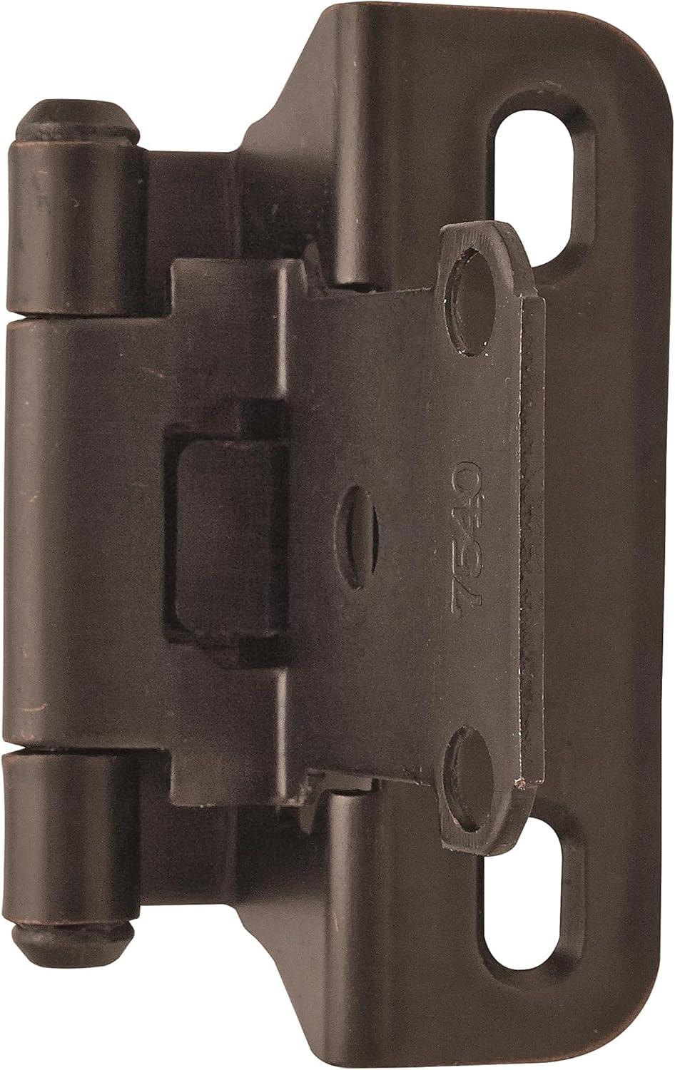Oil-Rubbed Bronze Self-Closing Partial Wrap Cabinet Hinge