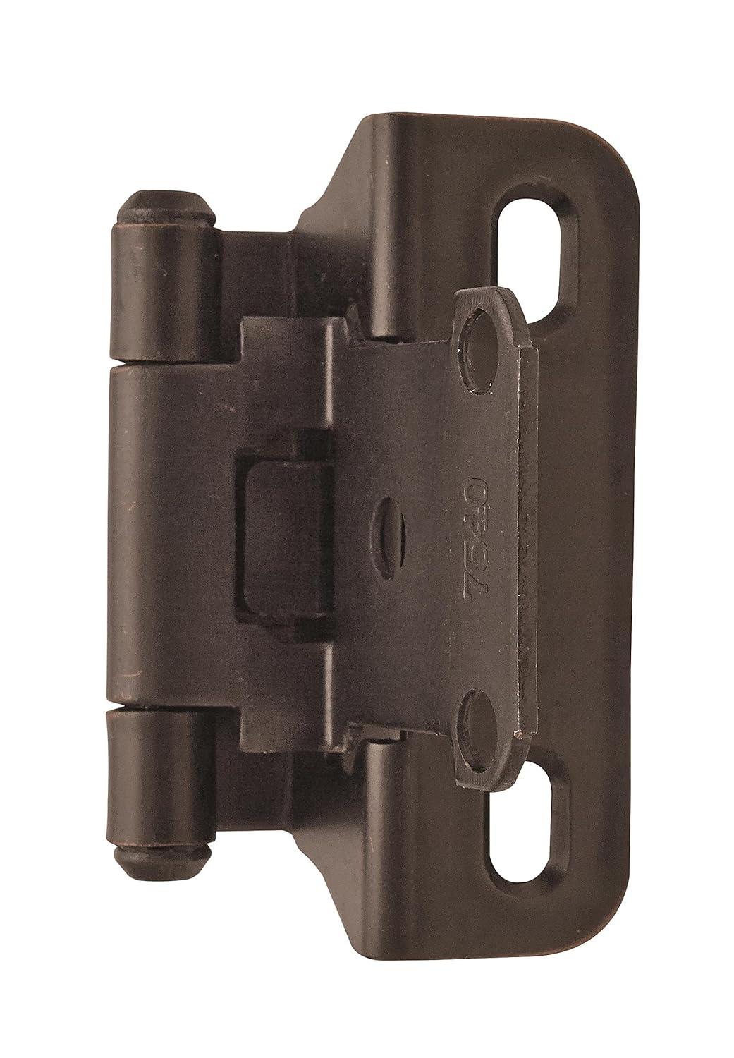 Oil-Rubbed Bronze Self-Closing Partial Wrap Cabinet Hinge