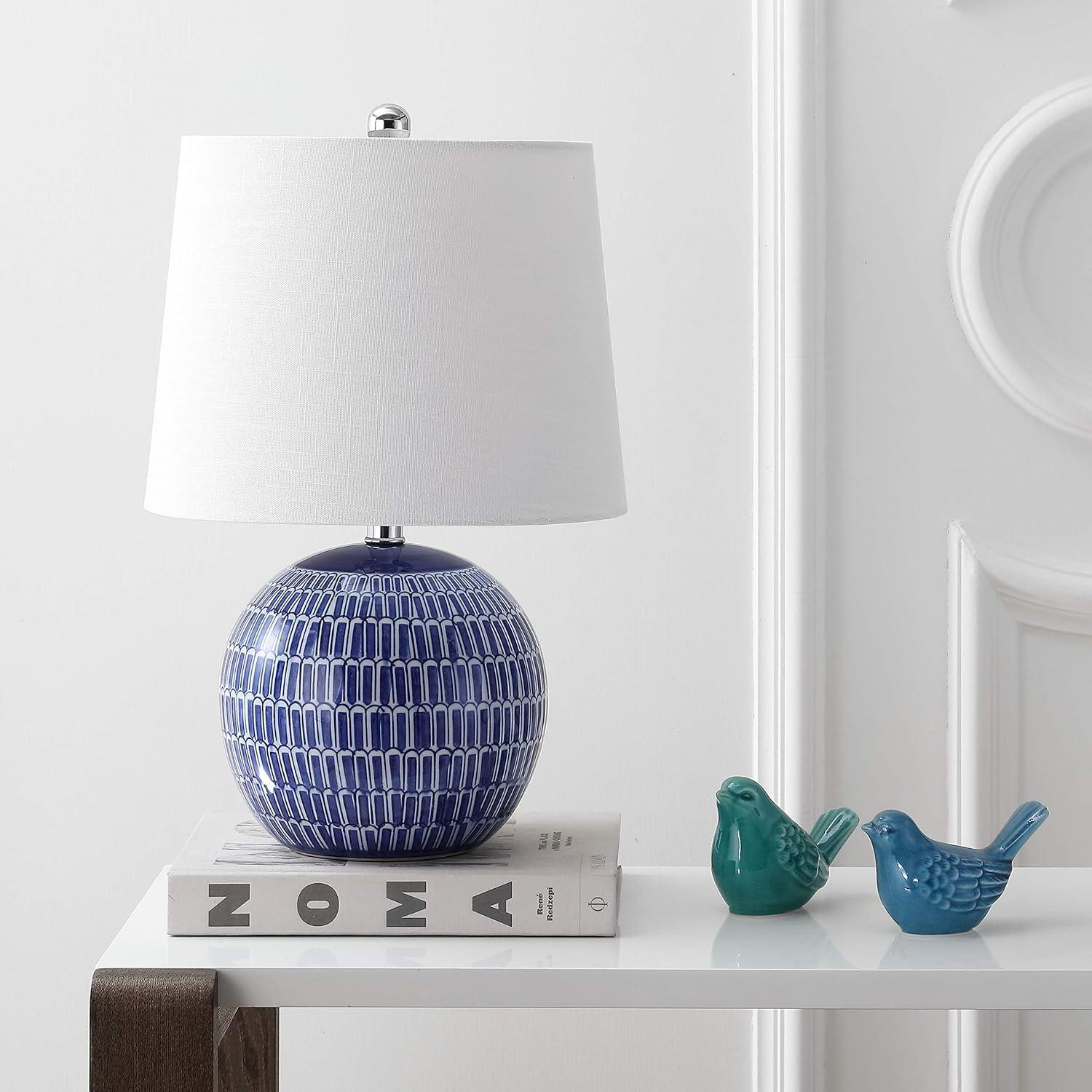 Ronald 21" Ceramic LED Table Lamp, Navy