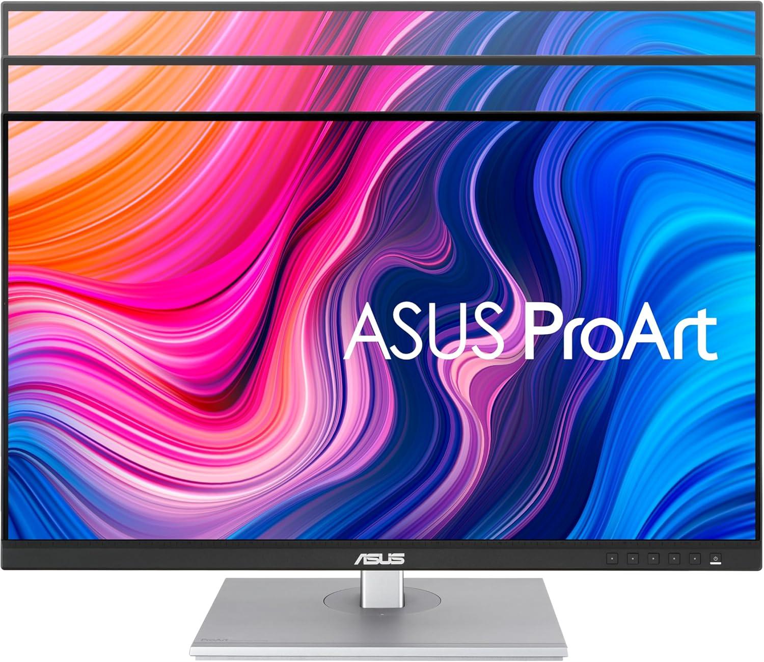 ASUS ProArt PA278CV Professional Monitor – 27", IPS, QHD (2560 x 1440), 100% sRGB, 100% Rec. 709, Color Accuracy ΔE < 2, Calman Verified, USB-C, DisplayPort Daisy-chaining, ProArt Preset,  Ergo Stand