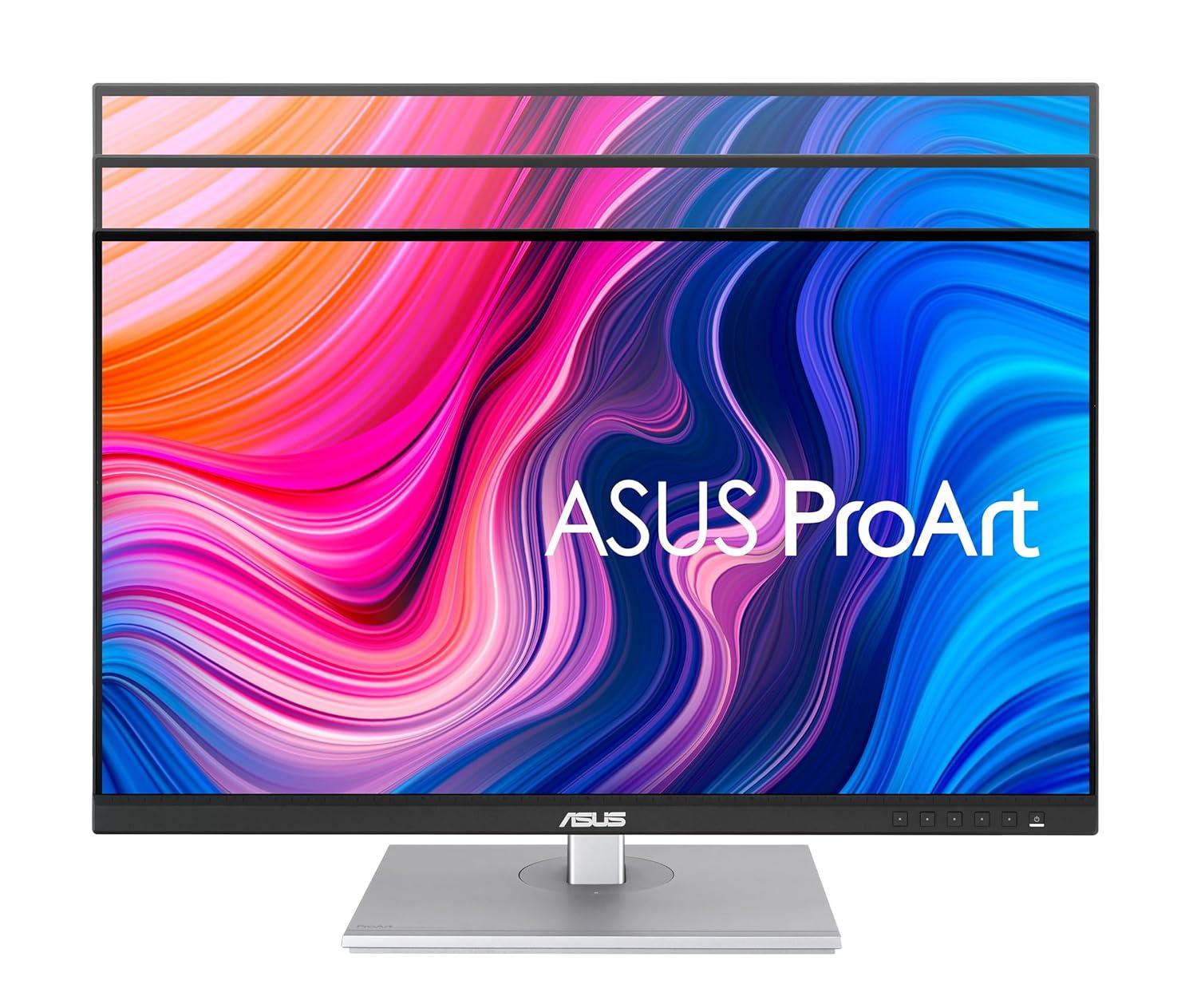 ASUS ProArt PA278CV Professional Monitor – 27", IPS, QHD (2560 x 1440), 100% sRGB, 100% Rec. 709, Color Accuracy ΔE < 2, Calman Verified, USB-C, DisplayPort Daisy-chaining, ProArt Preset,  Ergo Stand