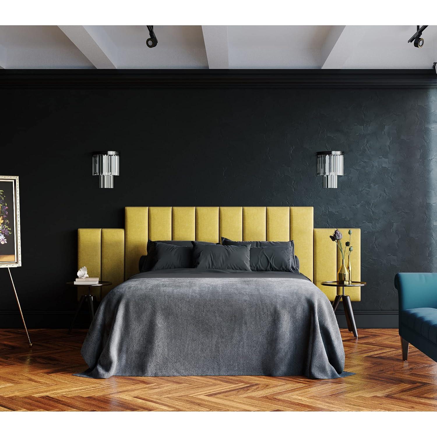 Panelist Modern Padded Headboard - Set of Wall Mounted Panels