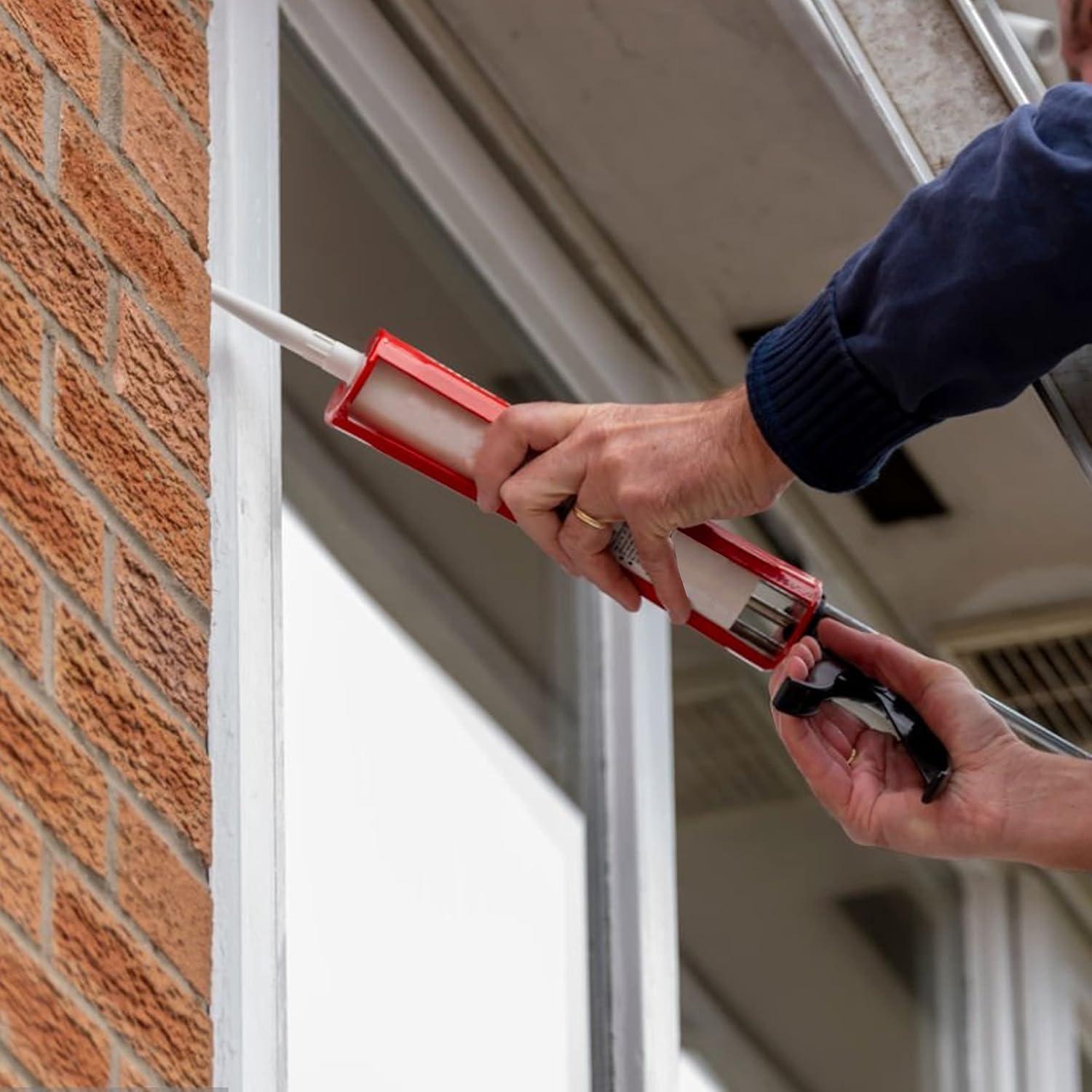 Akfix Hybrid Polymer Sealant - All Purpose Adhesive for Window, Door & Roofing Gutters, Super Bonding to Metal, Wood, Ceramic, PVC, Glass, Concrete, Industrial Adhesives & Sealants | 1 Pack, 9.8 Oz.