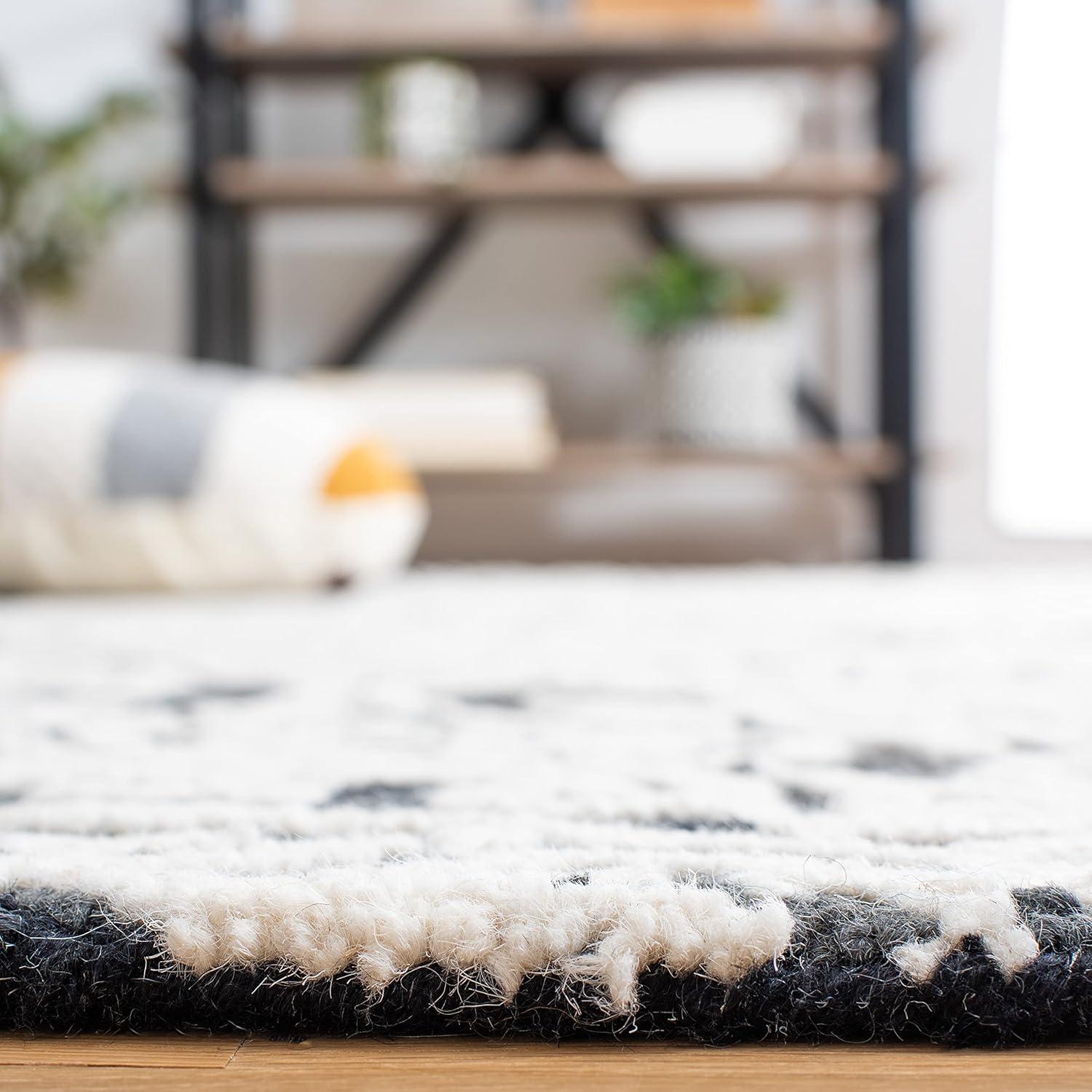 Blossom BLM112 Hand Tufted Indoor Area Rug - Silver/Ivory - 8'x10' - Safavieh