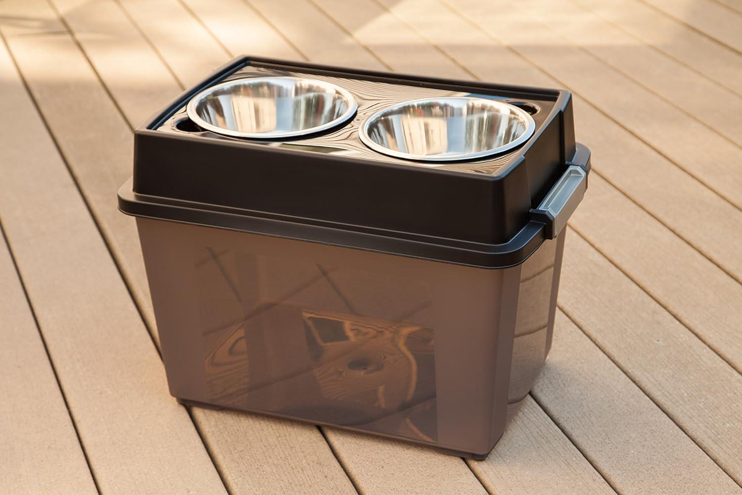 IRIS USA, Inc. Elevated Feeder Food Container Pet Placemat