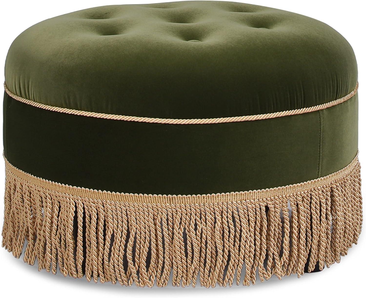 Jennifer Taylor Home Yolanda 24" Upholstered Round Accent Ottoman