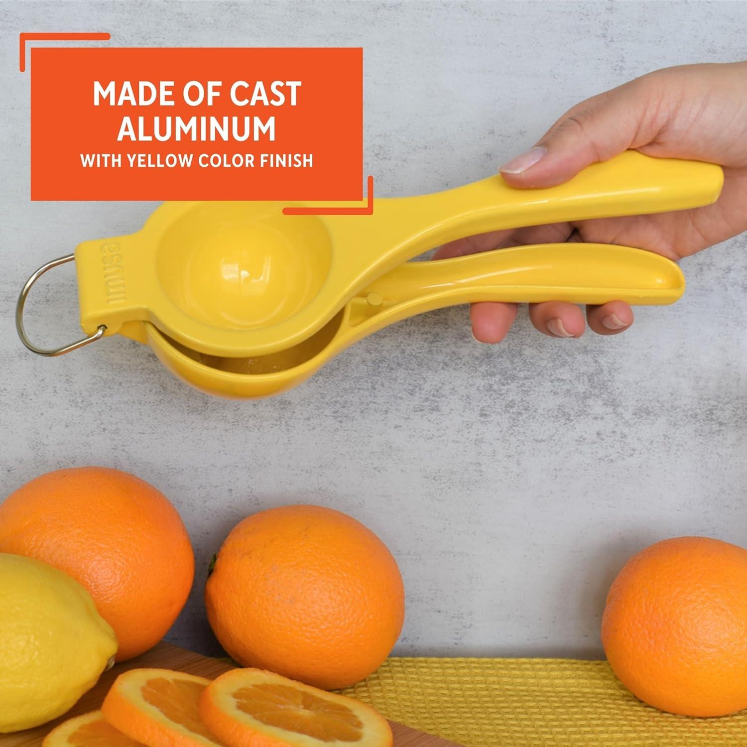 Yellow Aluminum Citrus Lemon and Lime Squeezer