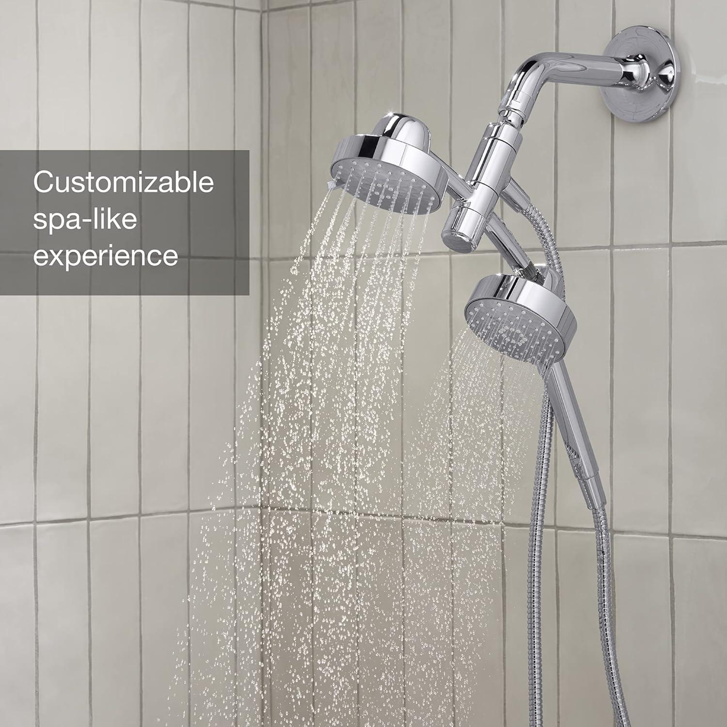 Awaken 2-In-1 Multifunction Shower Combo Kit, Showerhead and Handshower Set, 2.5 GPM