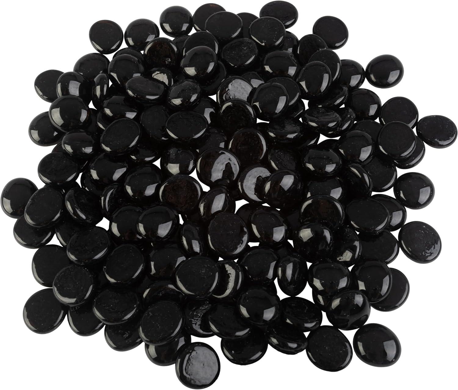 Home-Complete 10.47 lbs  .75" Marbles Fire Glass Black