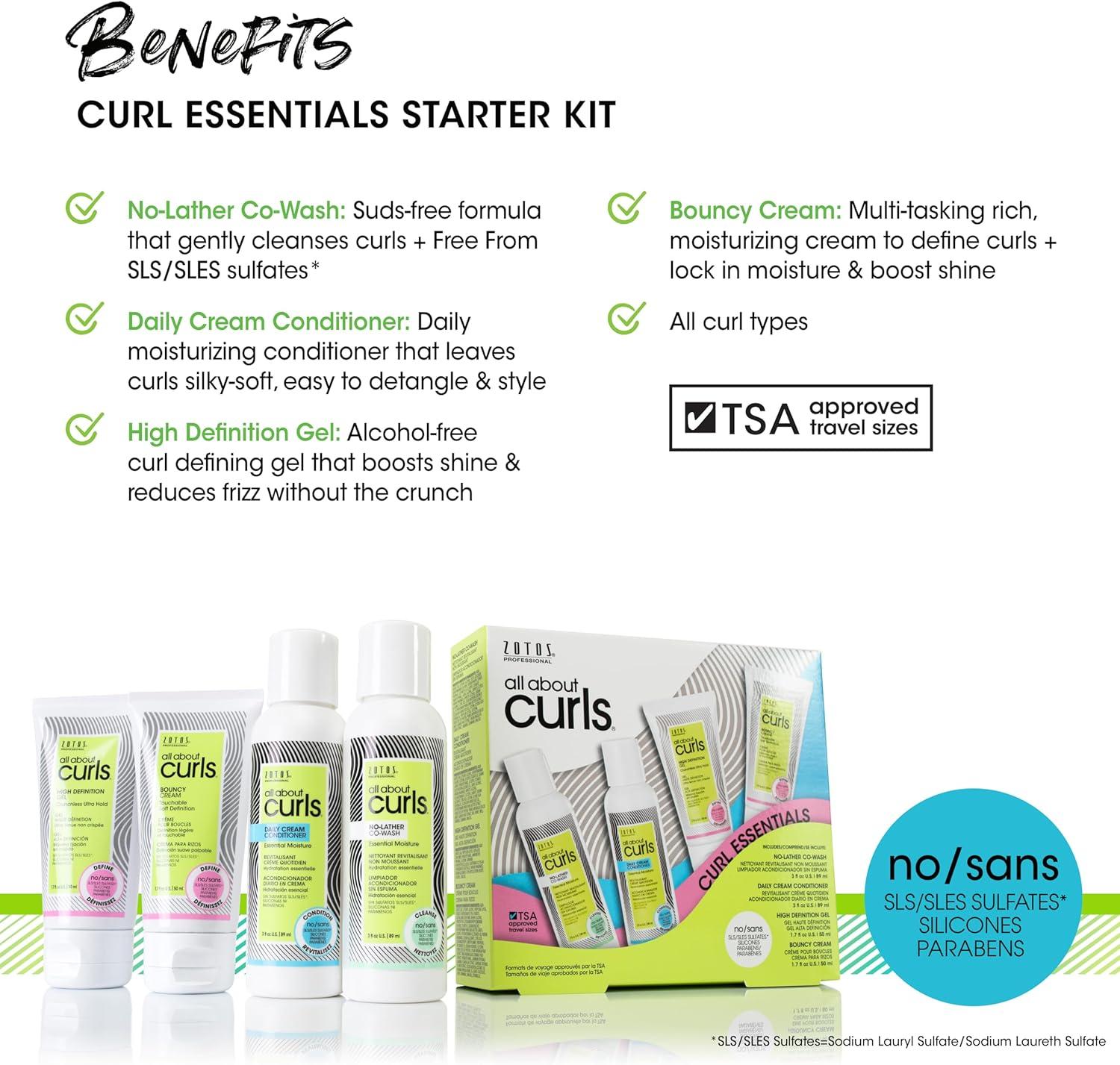 All About Curls Starter Kit/Free of SLS/SLES Sulfates, Silicones & Parabens/Color-safe