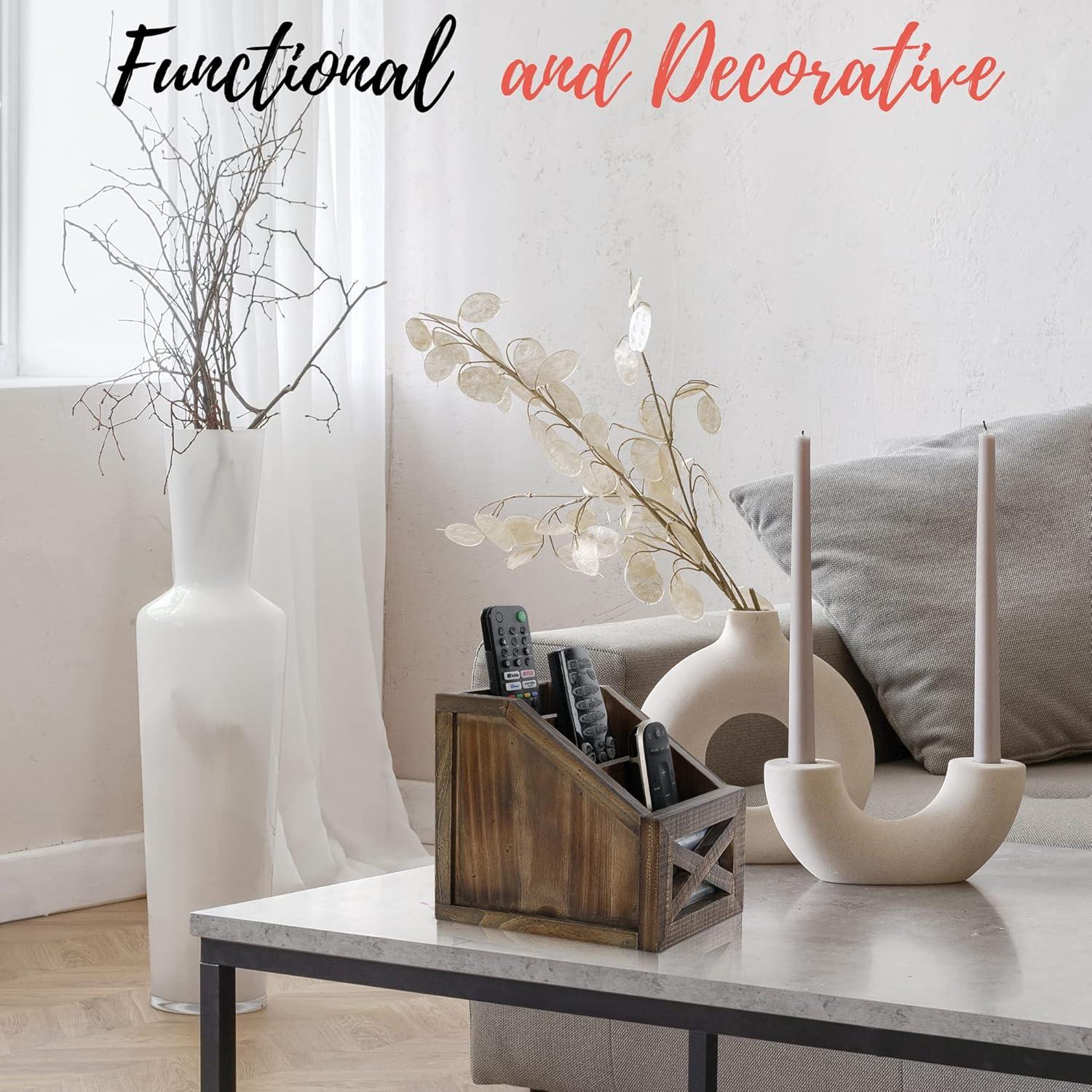 Autumn Alley Rustic Remote Control Holder Organizer