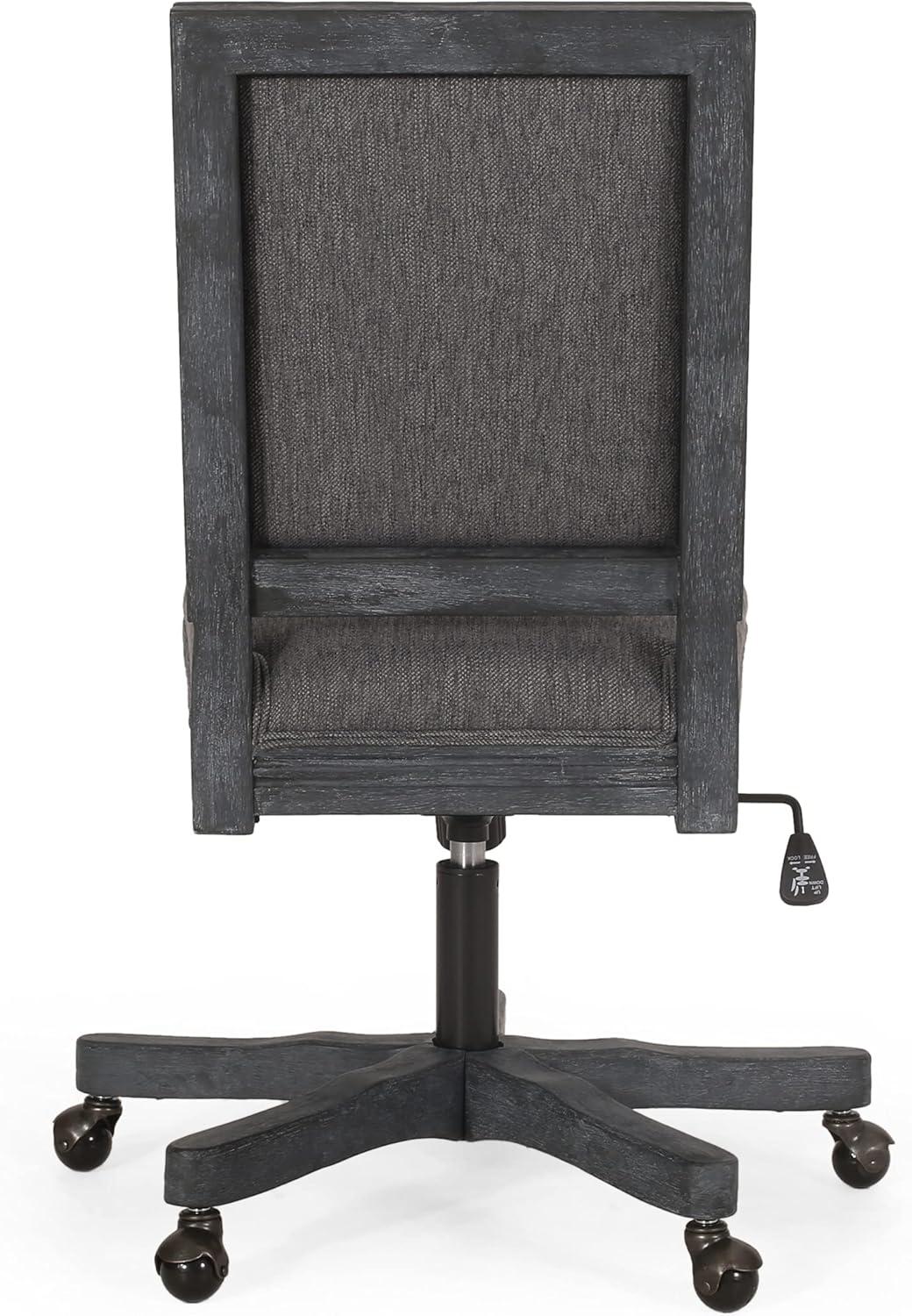 Sandine Rustic Upholstered Swivel Office Chair - Christopher Knight Home