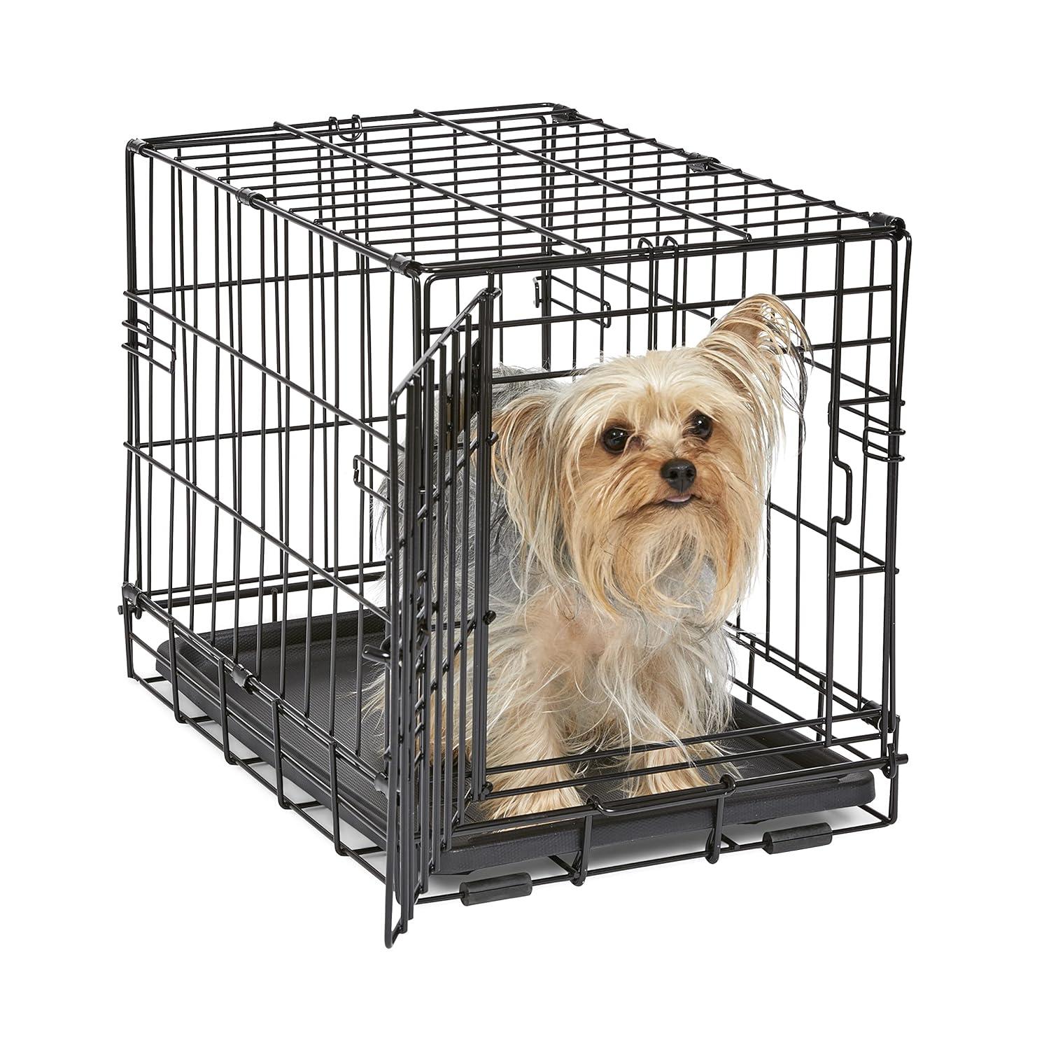 MidWest Homes for Pets Newly Enhanced Single Door iCrate Dog Crate Includes Divider Panel
