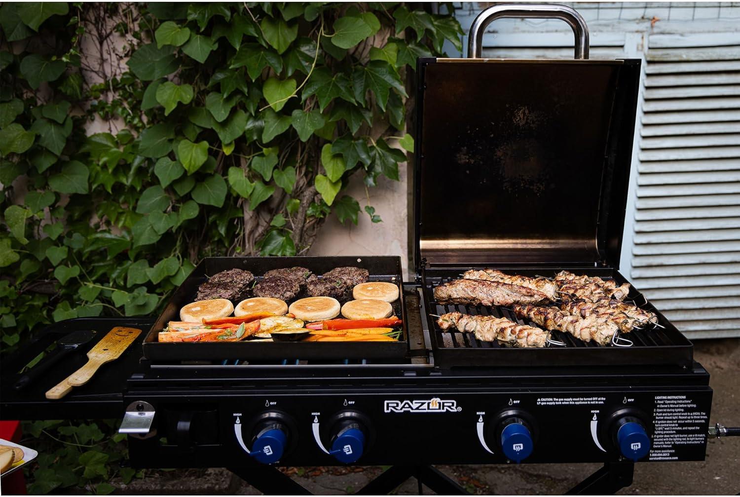 Razor Griddle 4 - Burner Portable Liquid Propane Gas Grill