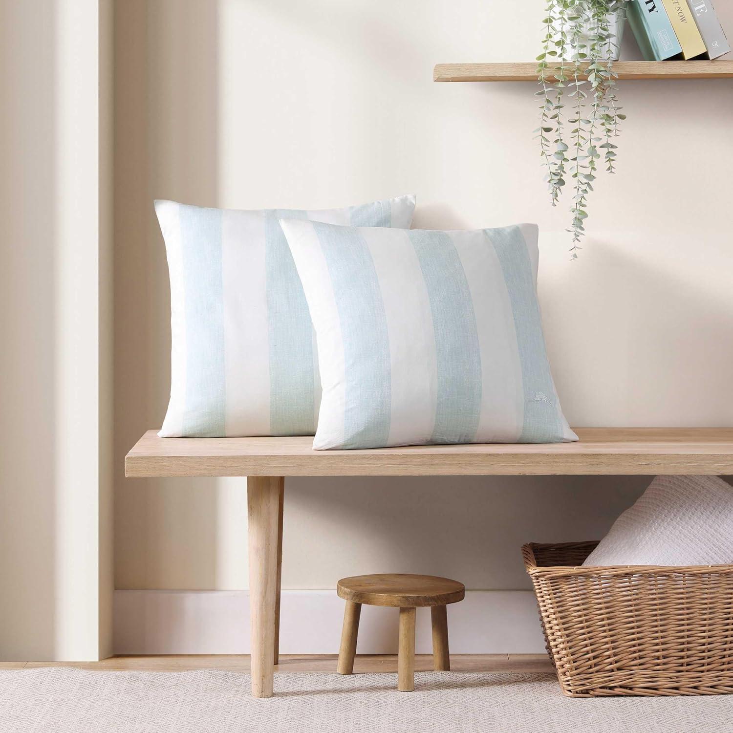 Tommy Bahama Home Awning Striped Cotton Throw Pillow