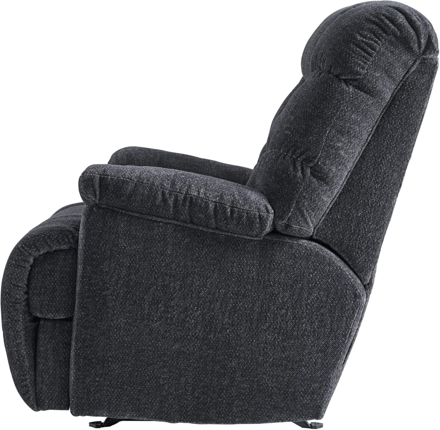 Charcoal Metal Oversized Recliner with Pillow Top Arms