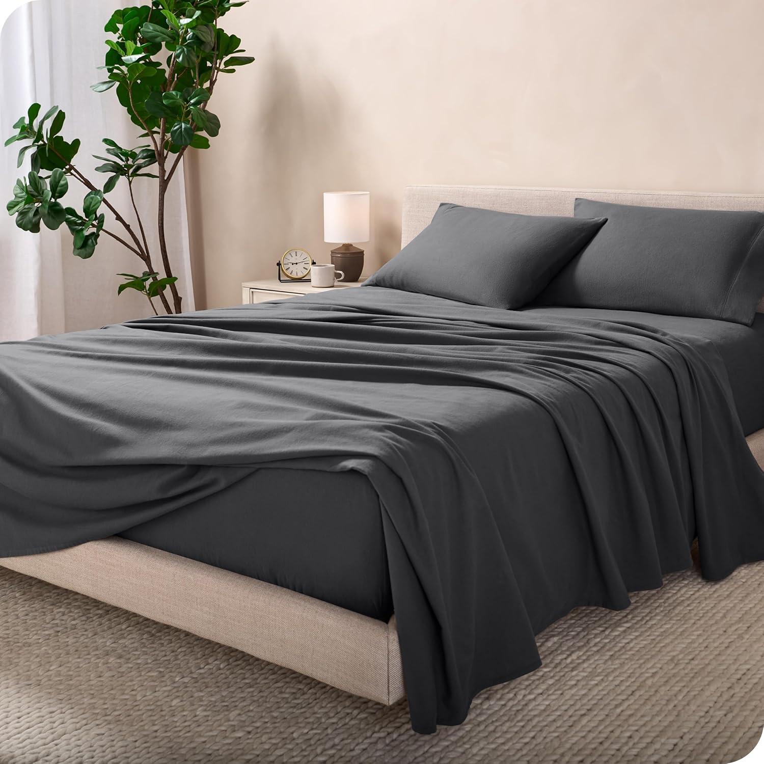 Bare Home Flannel Machine Woven Sheet Set