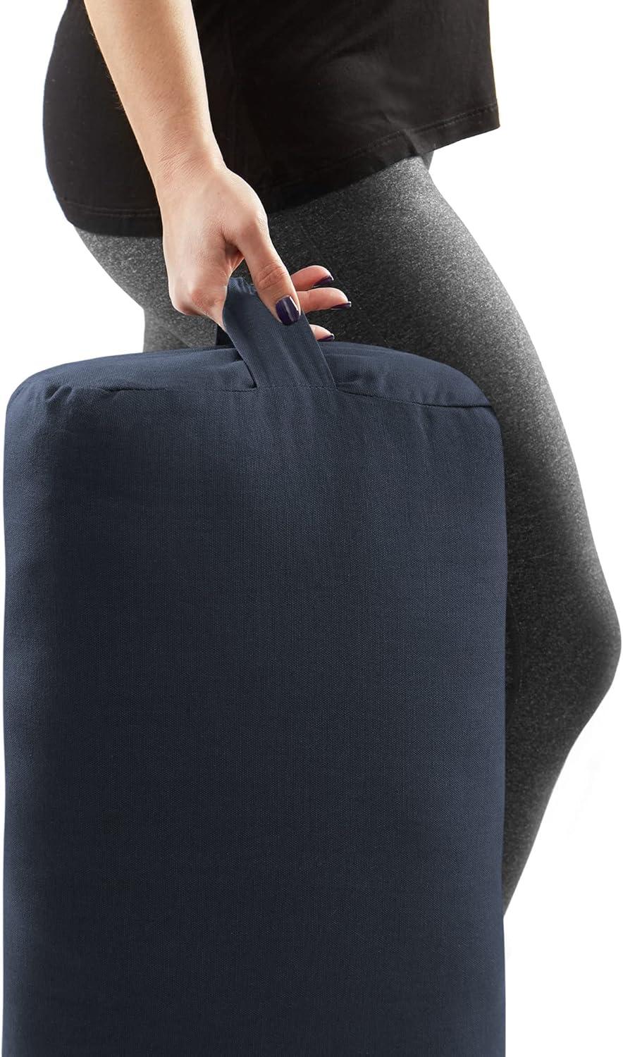 Node Fitness 25" x 12" x 6" Rectangular Floor Pillow and Meditation Bolster