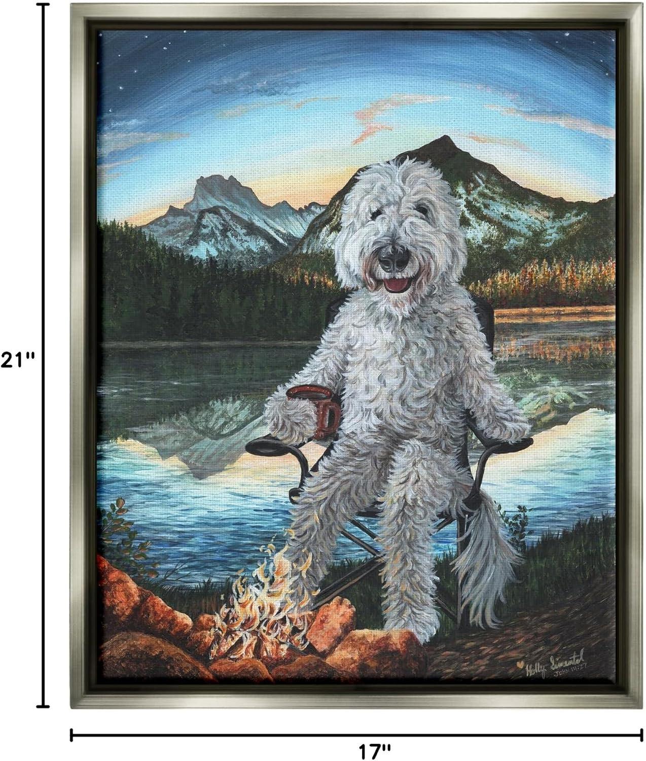 Stupell Industries Dog by Campfire LandscapeFloater Canvas Wall Art