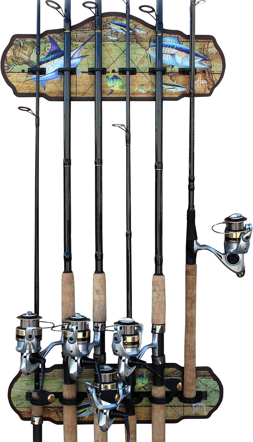 Guy Harvey Bajo Estante de Pared de 6 Varillas