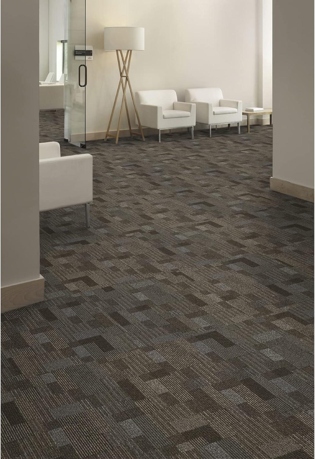 Mohawk Basics 24" x 24" Coffee Low Pile Carpet Tile