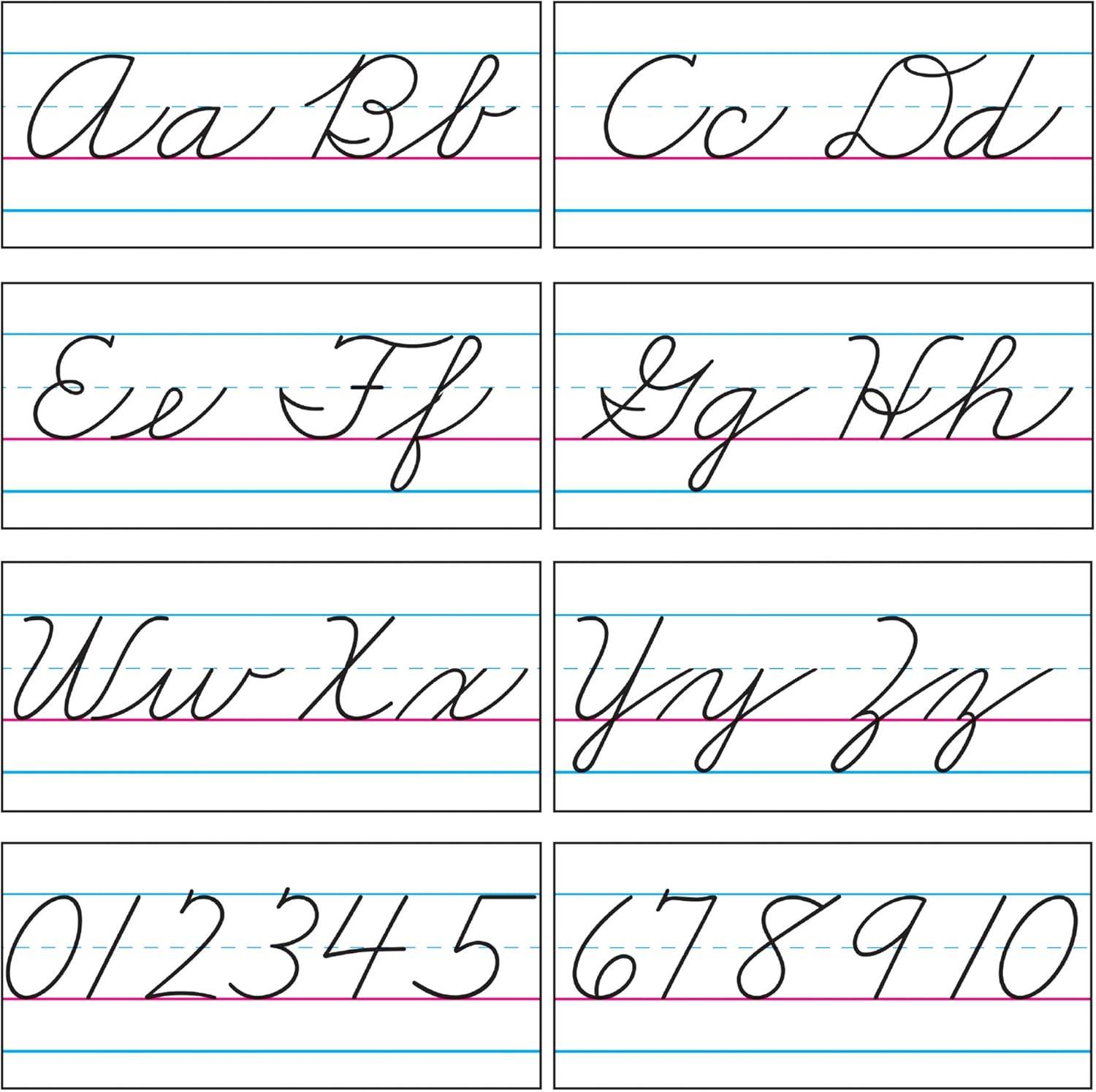 TREND Basic Alphabet Zaner-Bloser Cursive Bulletin Board Set