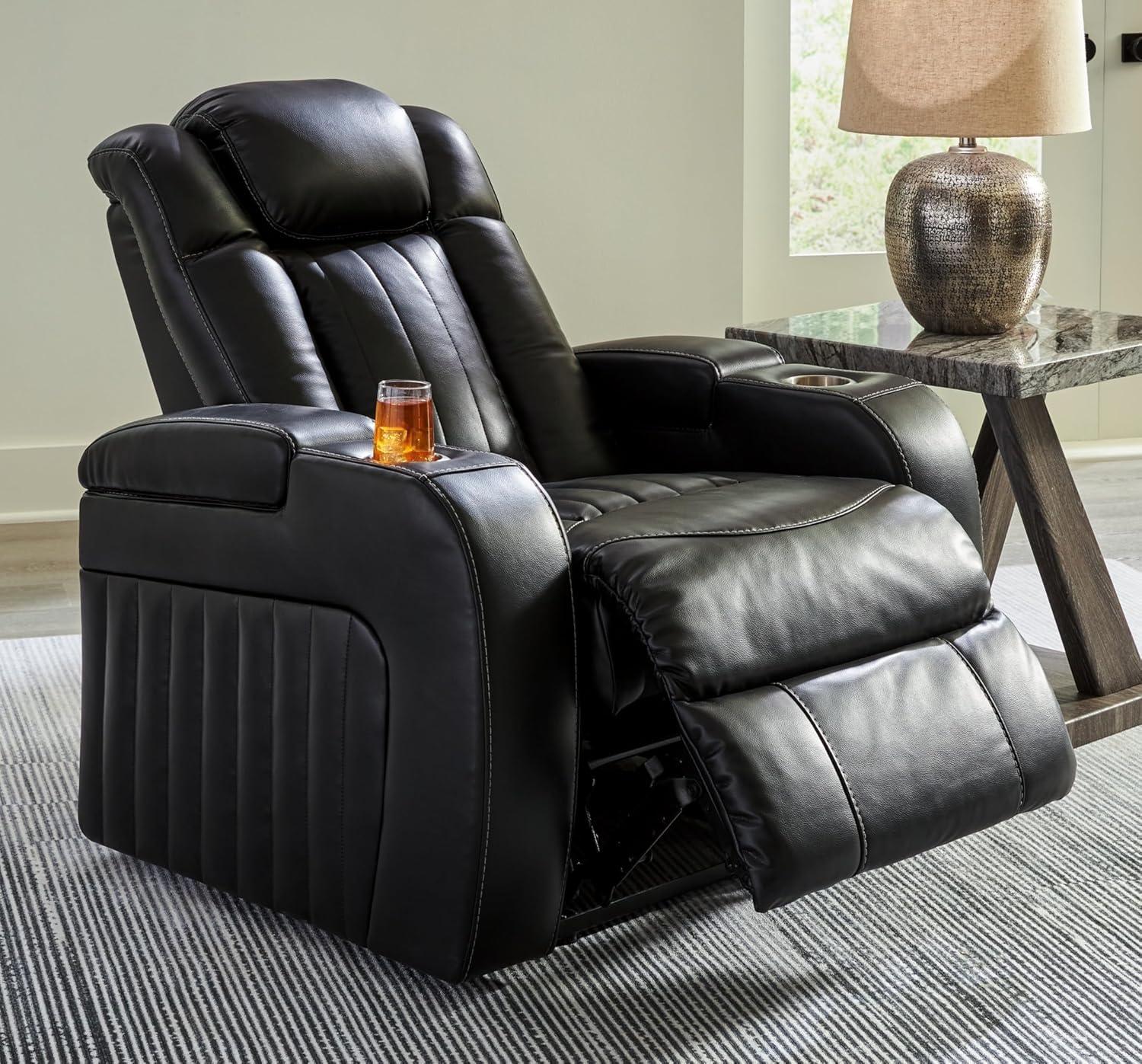 Signature Design by Ashley Caveman Den Midnight Power Recliner