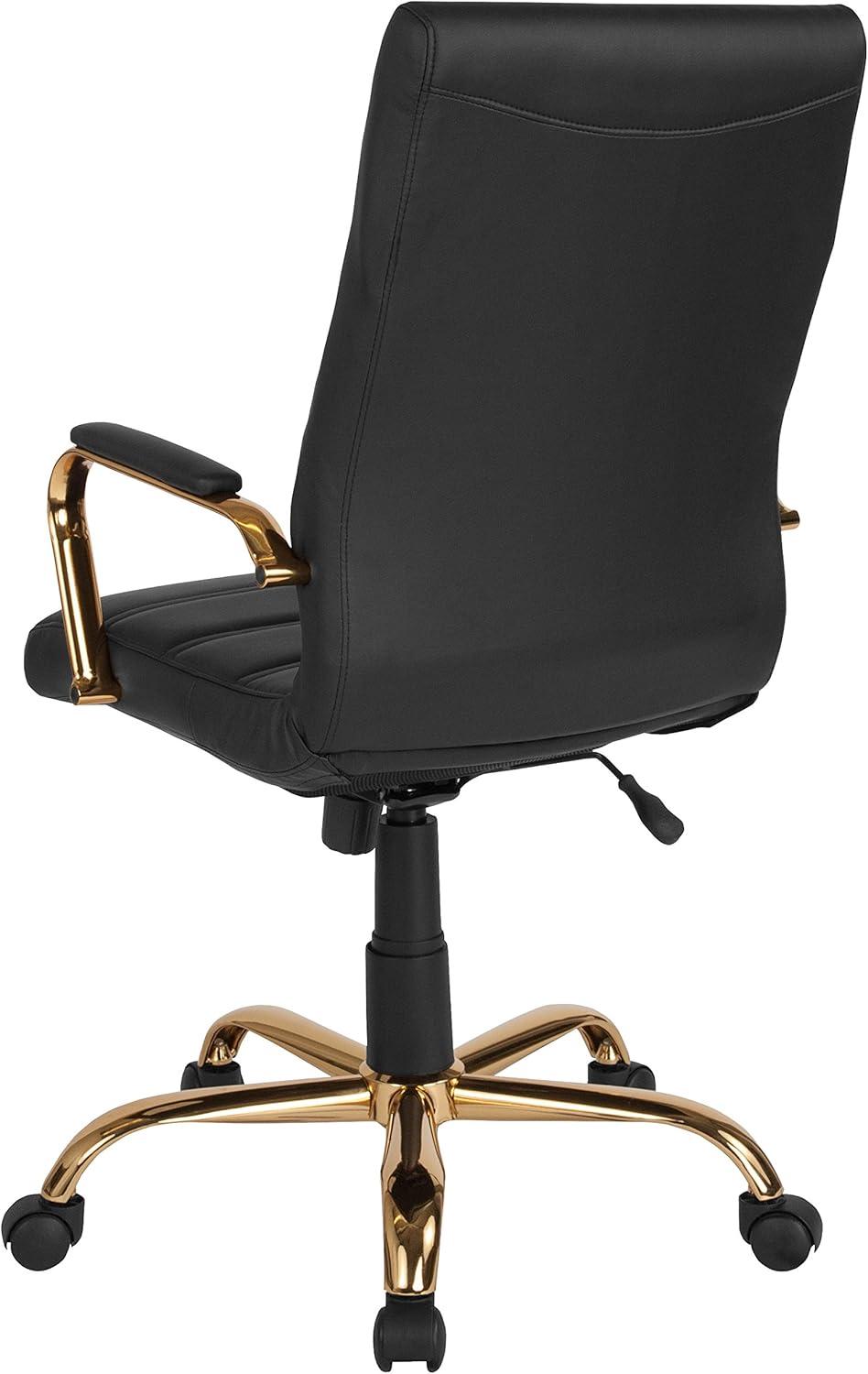 Emma and Oliver High Back Executive Swivel Office Chair with Metal Frame and Arms