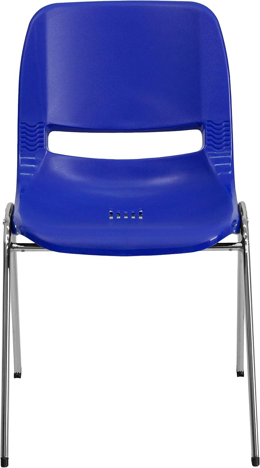 Navy Chrome 661 lb. Capacity Ergonomic Stacking Chair