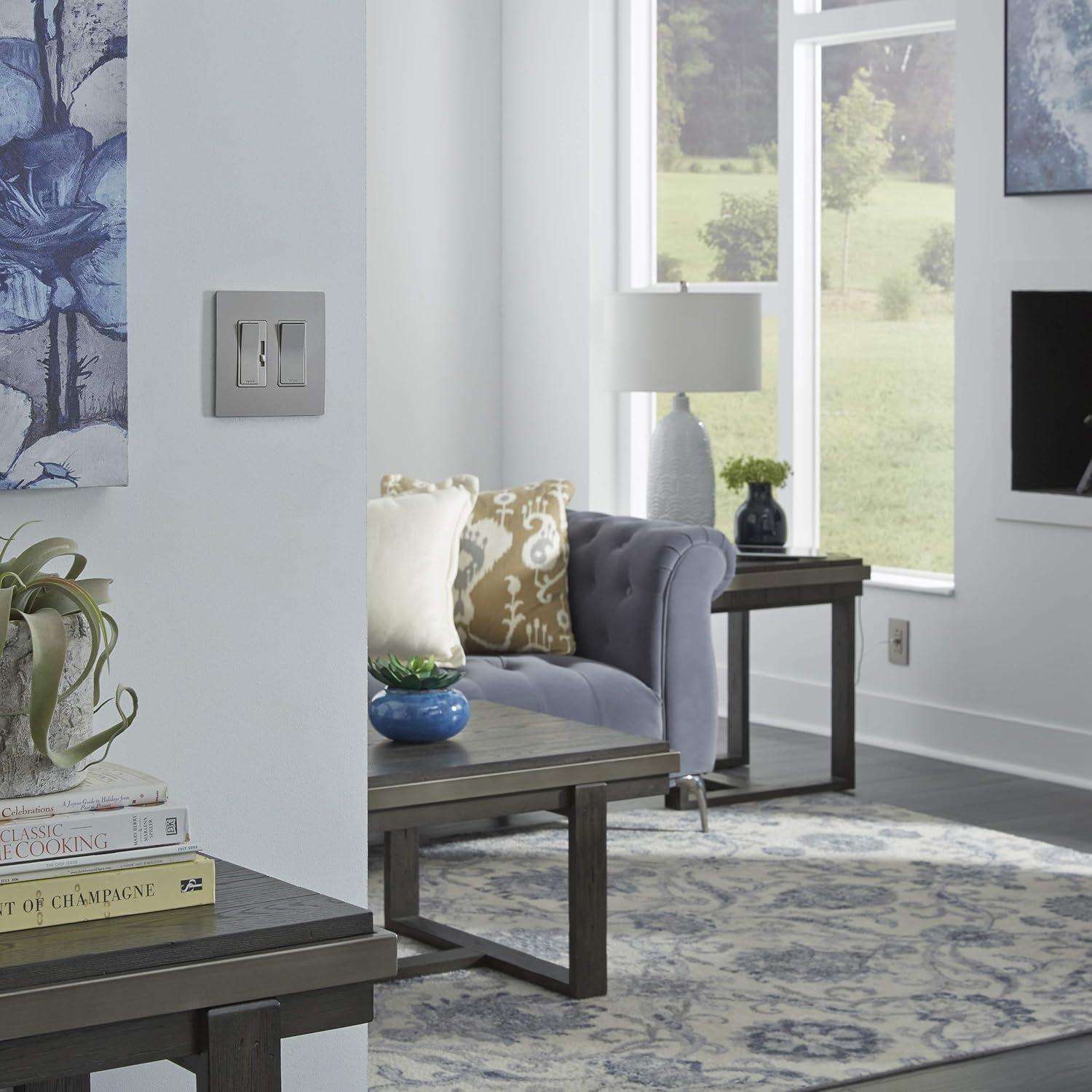 Legrand RHCL453PNICCV4 Pass & Seymour LED Dimmer, 3-Way, Single-Pole, Nickel, 450-Watt - Quantity 1