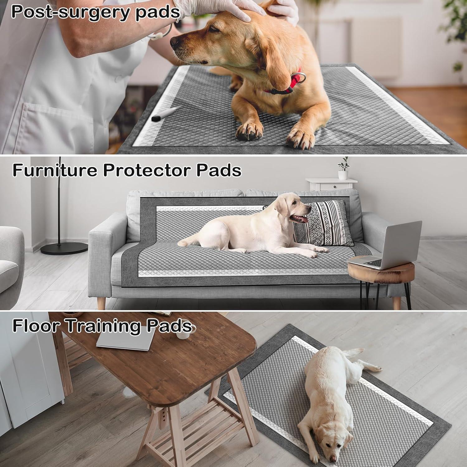 Gardner Pet Pee Pads for Dogs - 28 x 34 inchs - 100 Count - Activated carbon - Leak-Proof & Odor-Control - Full Edge Wrapping Pad