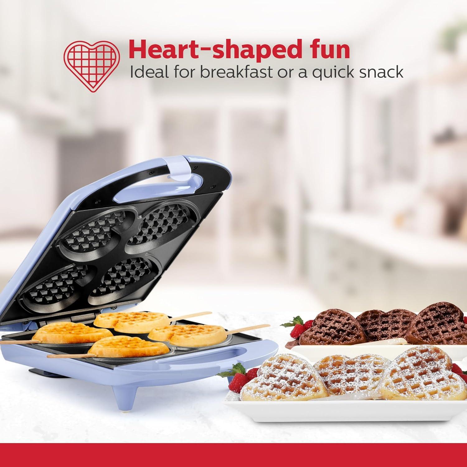 Holstein Housewares Holstein Housewares 4 Section Heart Shaped Waffle Maker